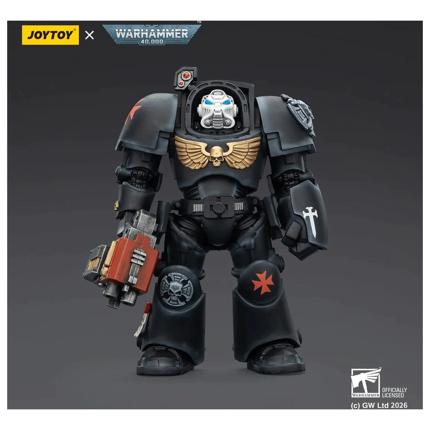 Warhammer 40,000 Figurina de actiune Black Templars Terminator 2 cu Power Fist si Storm Bolter 14 cm poza produsului