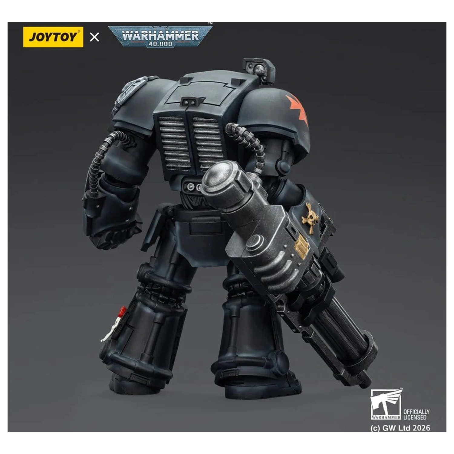 Warhammer 40,000 figurină de acțiune Black Templars Terminator 3 cu Power Fist și Assault Cannon 14 cm poza produsului