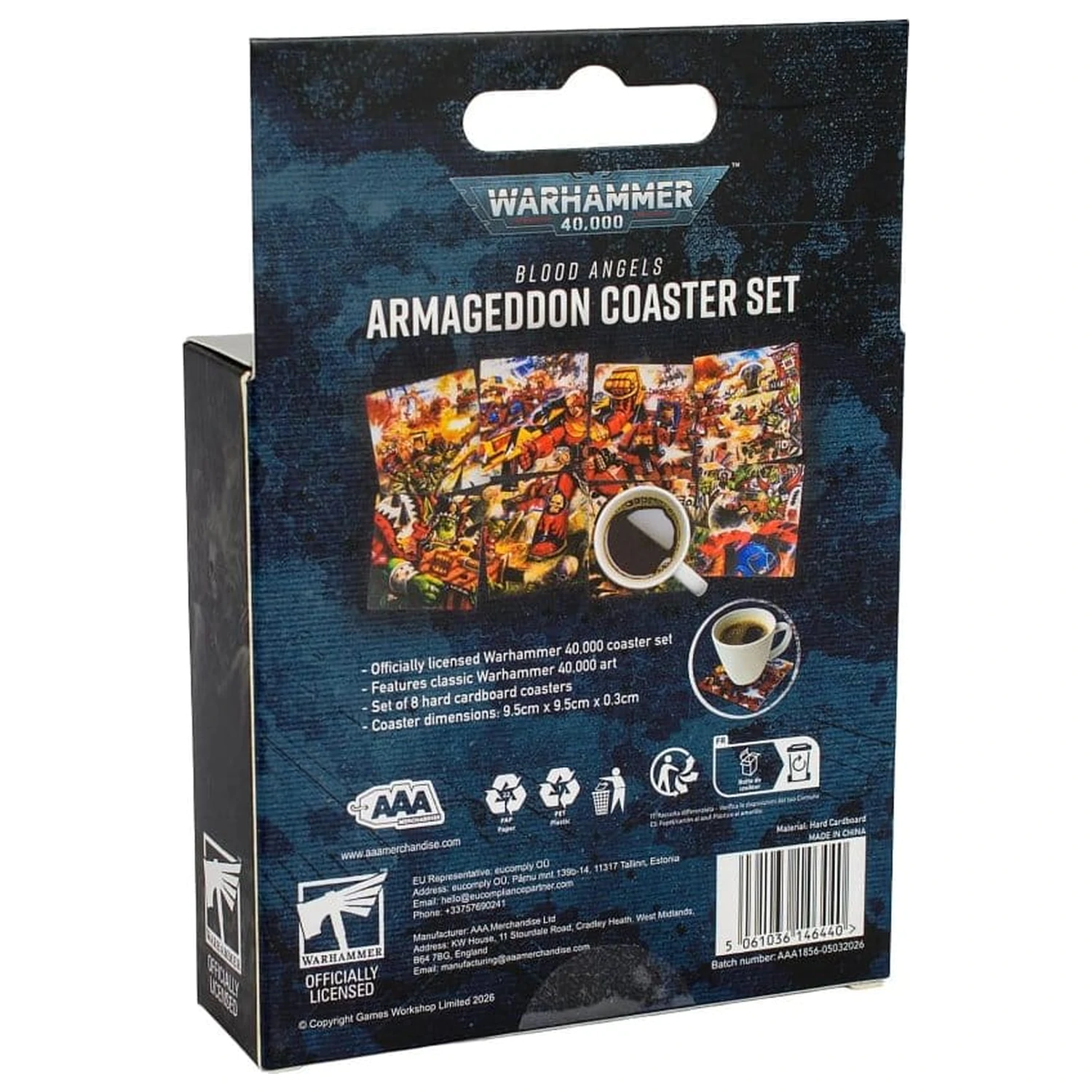 Warhammer 40,000 Set suporturi de pahare Blood Angels Armageddon 15 cm poza produsului