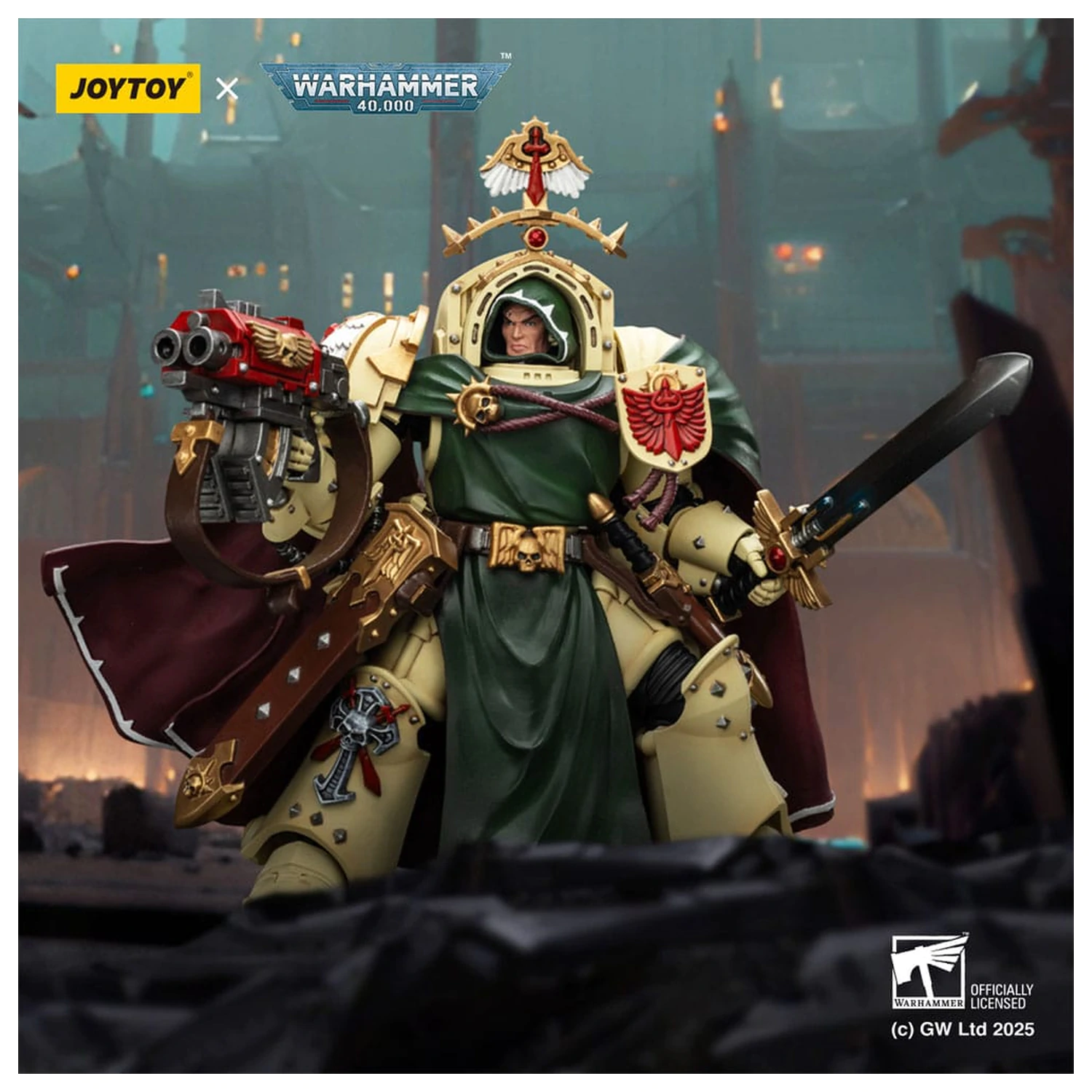 Warhammer 40,000: Dark Angels Figurina de actiune Belial Grand Master of The Deathwing With the Sword of Silence and Storm Bolter 14 cm poza produsului