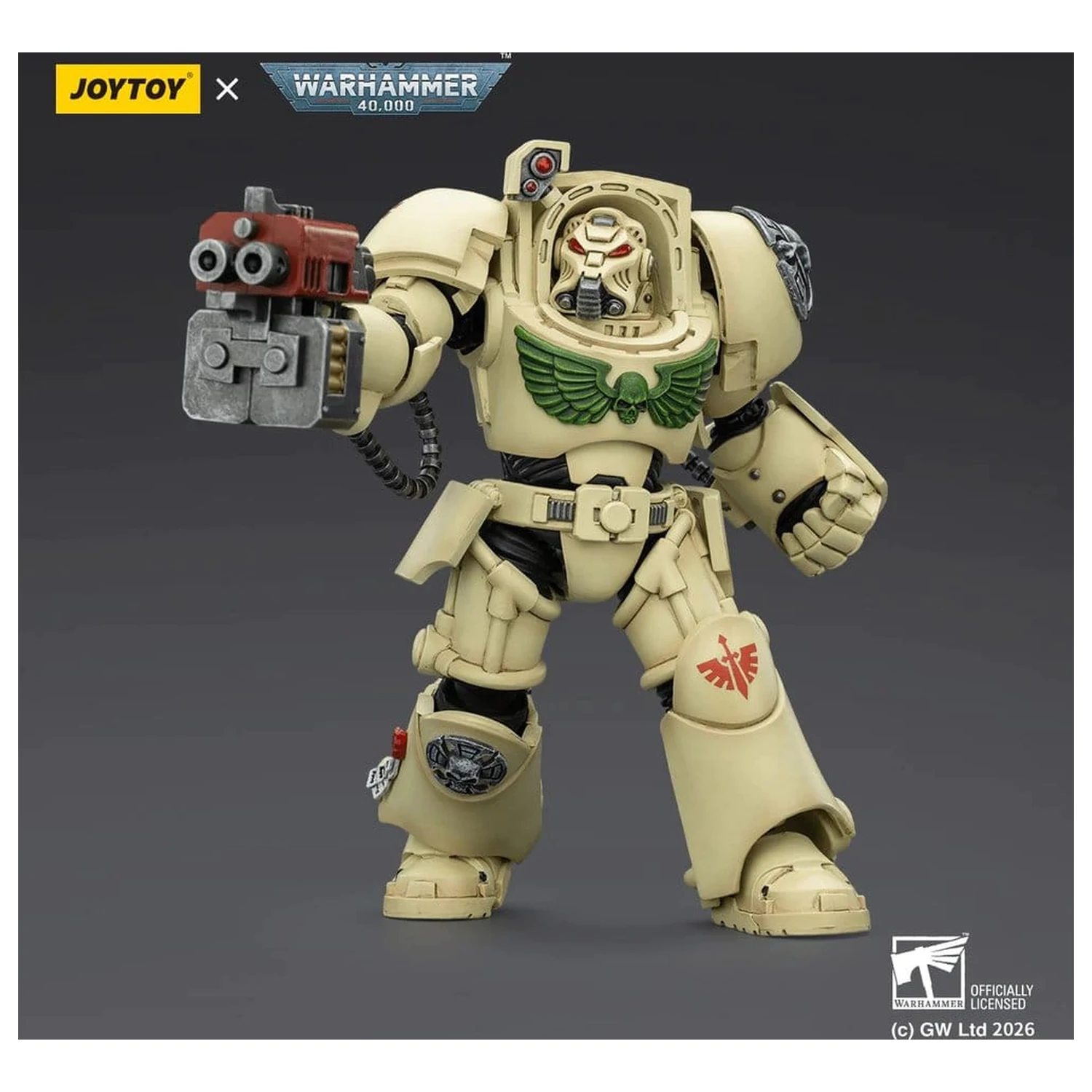 Warhammer 40,000 Action Figure Dark Angels Deathwing Terminator 2 cu Power Fist si Storm Bolter 14 cm poza produsului