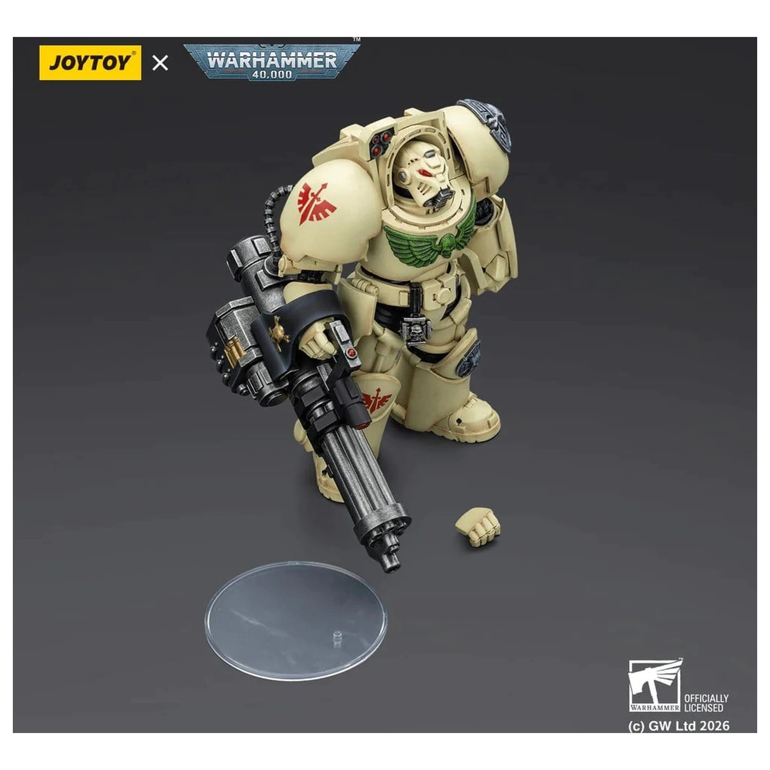 Warhammer 40,000 Figurina de actiune Dark Angels Deathwing Terminator 3 cu Power Fist si Assault Cannon 14 cm poza produsului