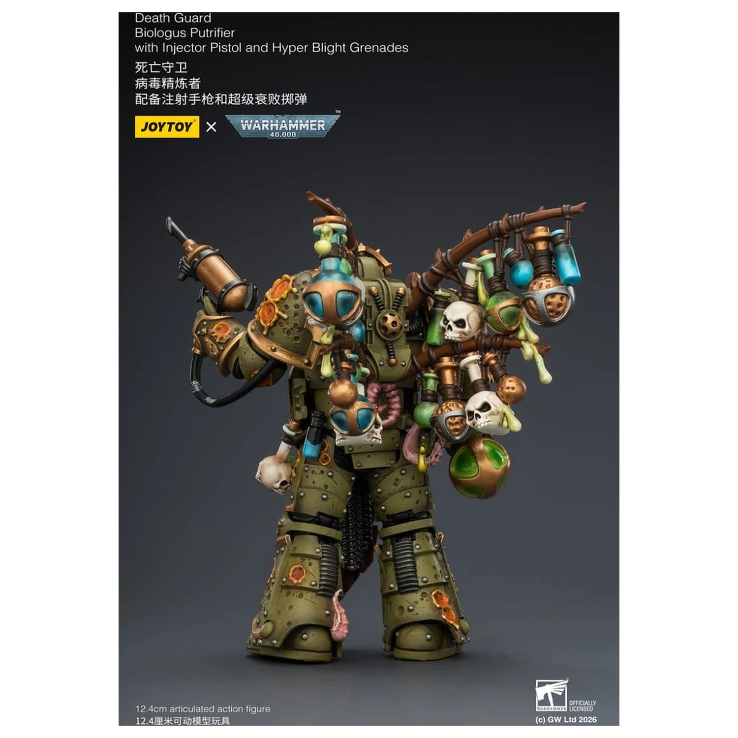 Warhammer 40,000 Figurina de actiune Death Guard Biologus Putrifier 12 cm poza produsului