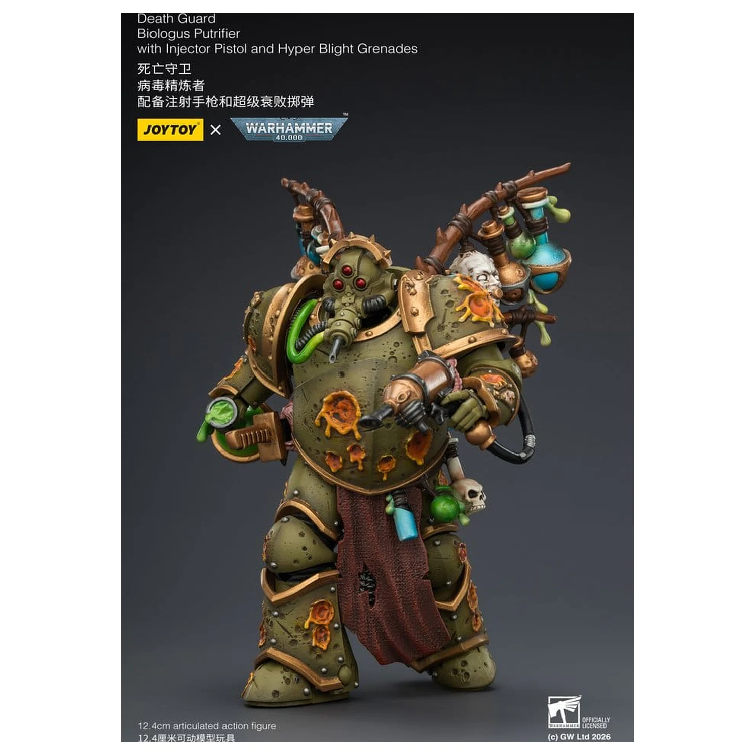 Warhammer 40,000 Figurina de actiune Death Guard Biologus Putrifier 12 cm poza produsului