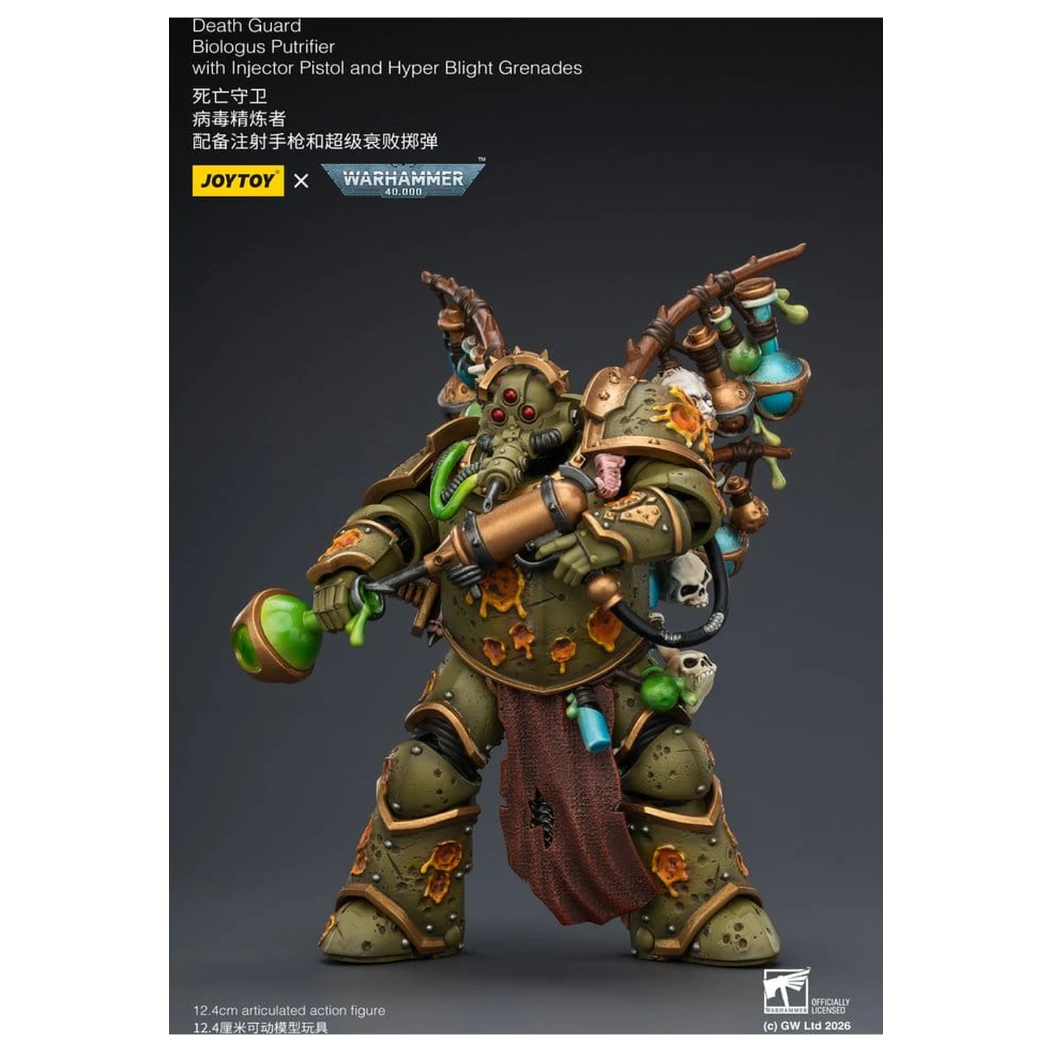Warhammer 40,000 Figurina de actiune Death Guard Biologus Putrifier 12 cm poza produsului