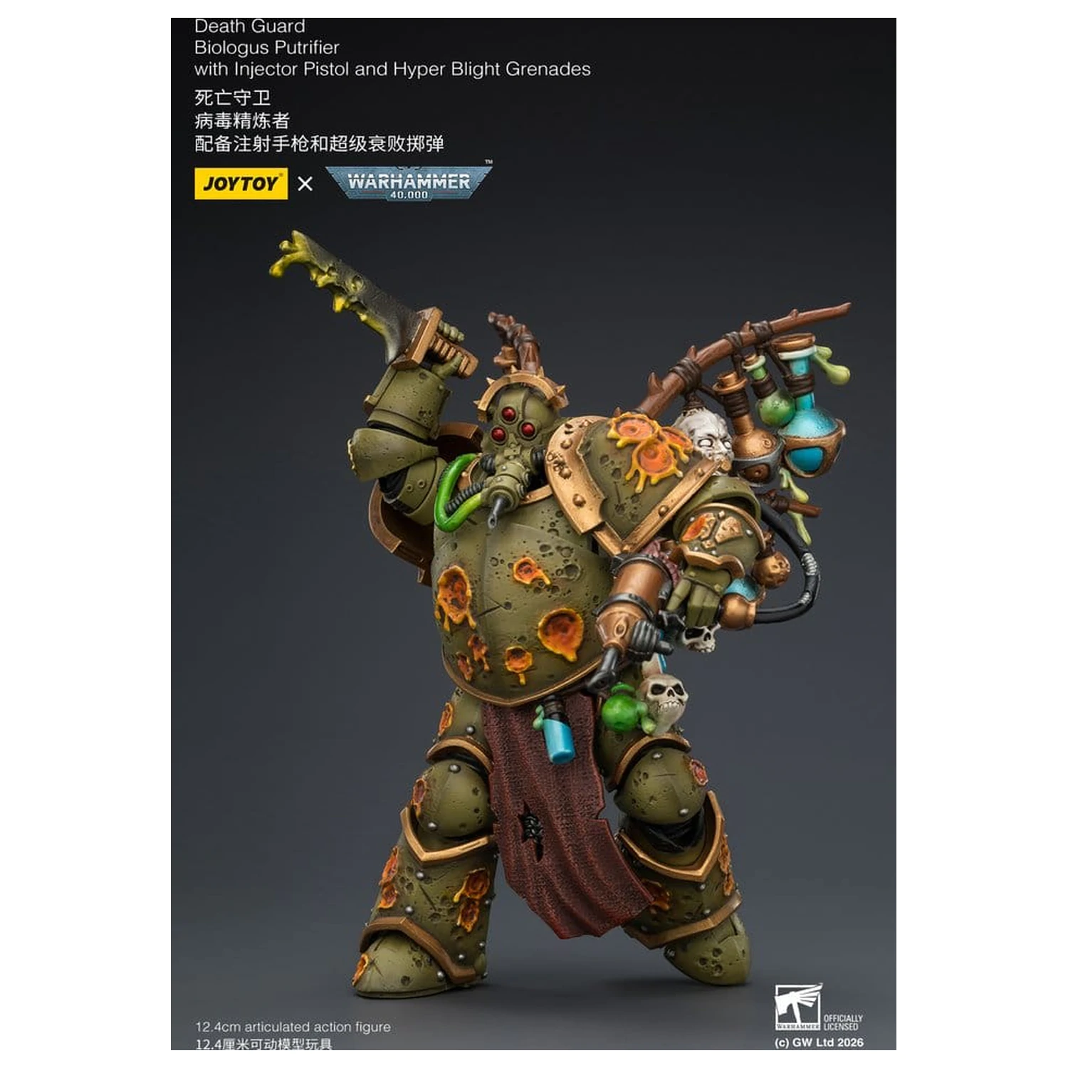 Warhammer 40,000 Figurina de actiune Death Guard Biologus Putrifier 12 cm poza produsului