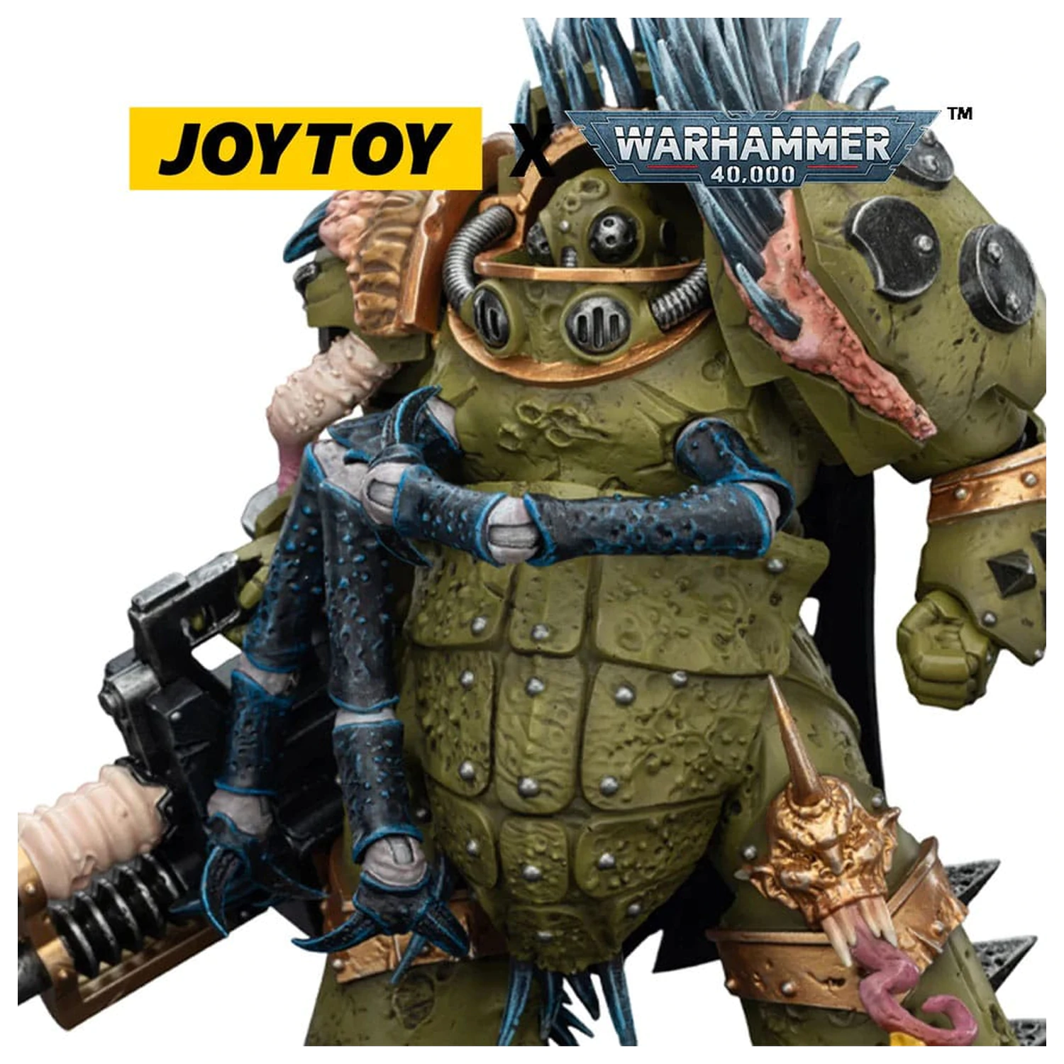 Warhammer 40,000 Figurina de actiune Death Guard Blightlord Terminator 1 with Reaper Autocannon and Bubotic Blades 14 cm poza produsului