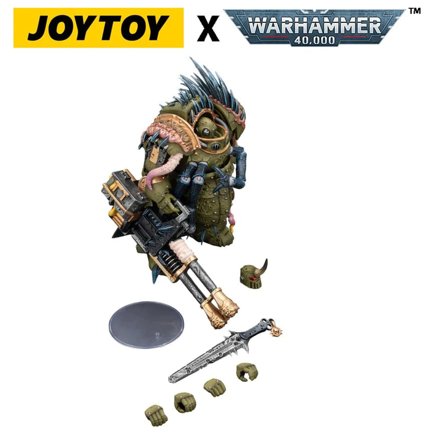 Warhammer 40,000 Figurina de actiune Death Guard Blightlord Terminator 1 with Reaper Autocannon and Bubotic Blades 14 cm poza produsului