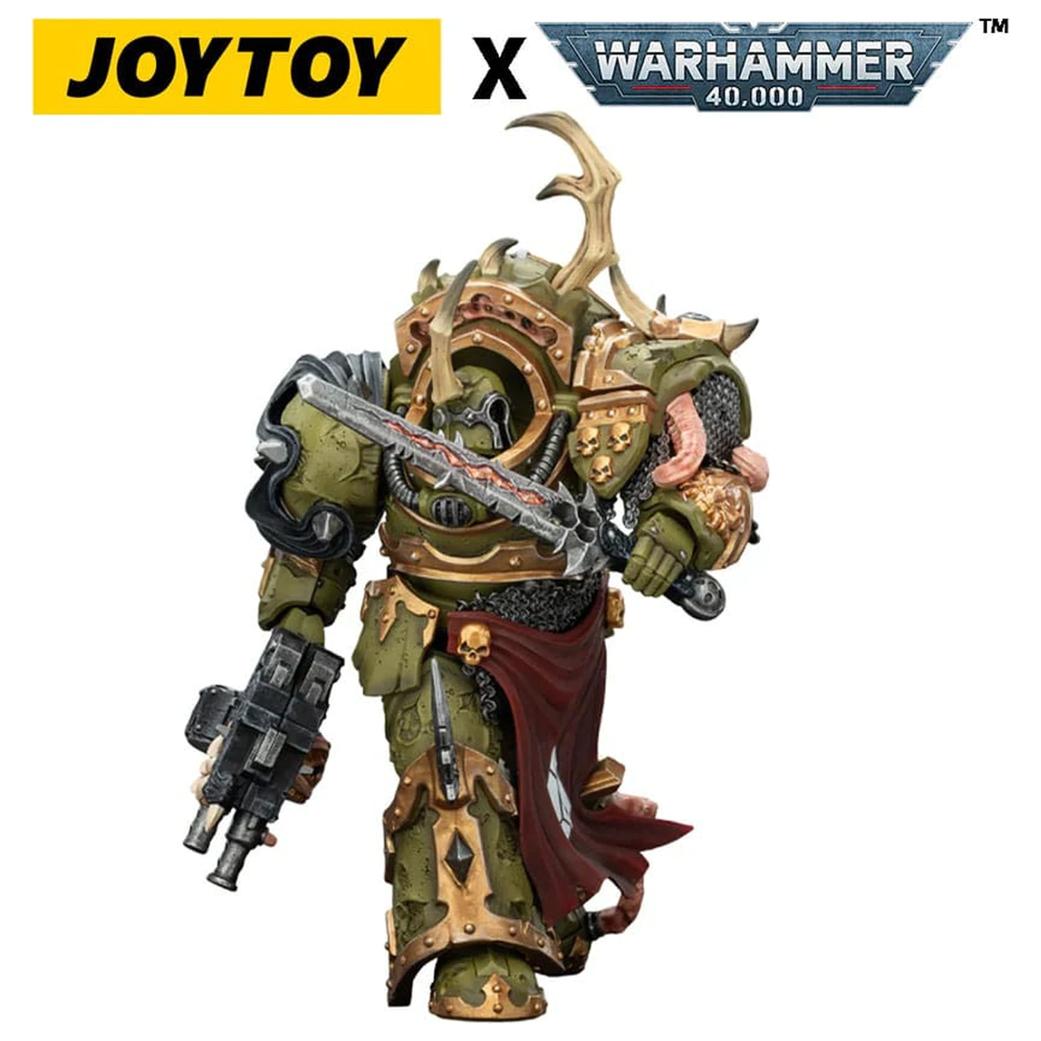 Warhammer 40,000 Figurina de actiune Death Guard Blightlord Terminator 3 cu Combi-bolter si Bubotic Blade 14 cm poza produsului