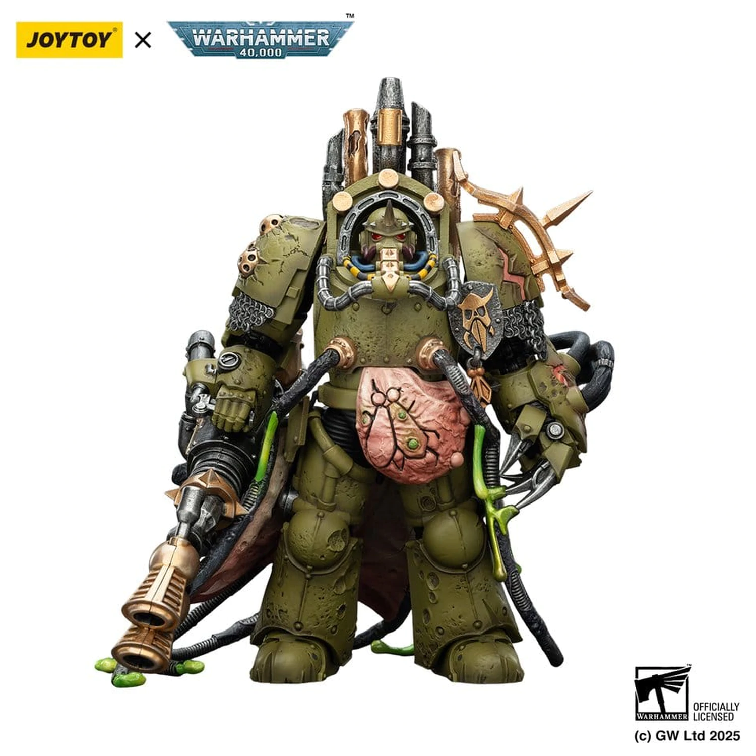 Warhammer 40,000 Figurina de actiune Death Guard Lord of Virulence cu Power Fist si Twin Plague Spewer 14 cm poza produsului