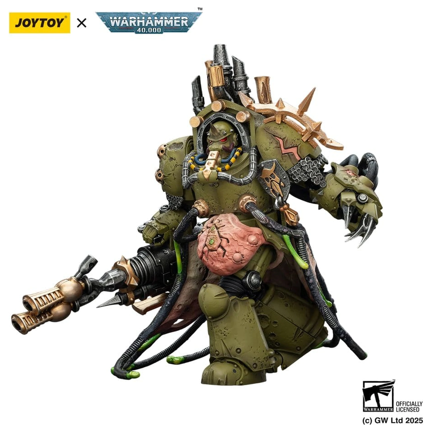 Warhammer 40,000 Figurina de actiune Death Guard Lord of Virulence cu Power Fist si Twin Plague Spewer 14 cm poza produsului
