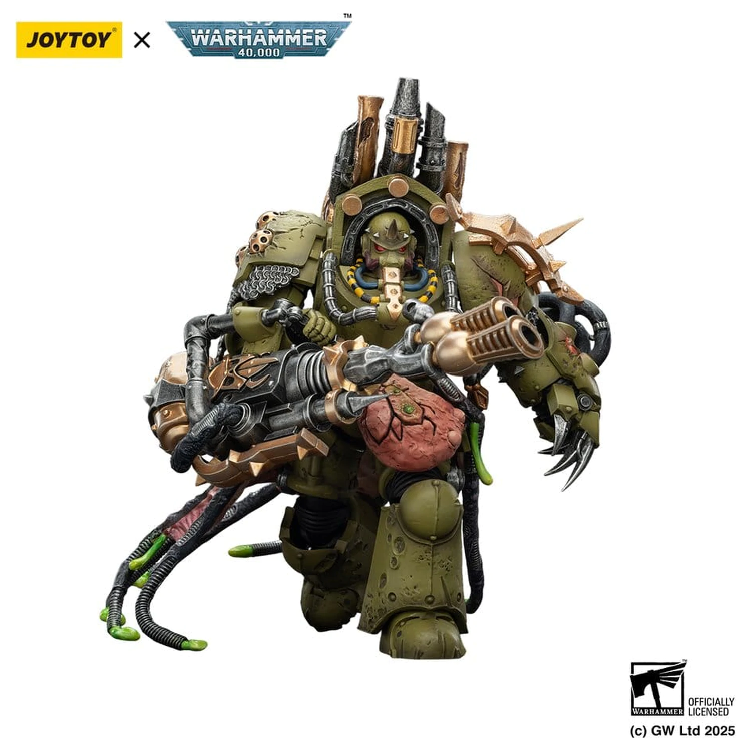 Warhammer 40,000 Figurina de actiune Death Guard Lord of Virulence cu Power Fist si Twin Plague Spewer 14 cm poza produsului