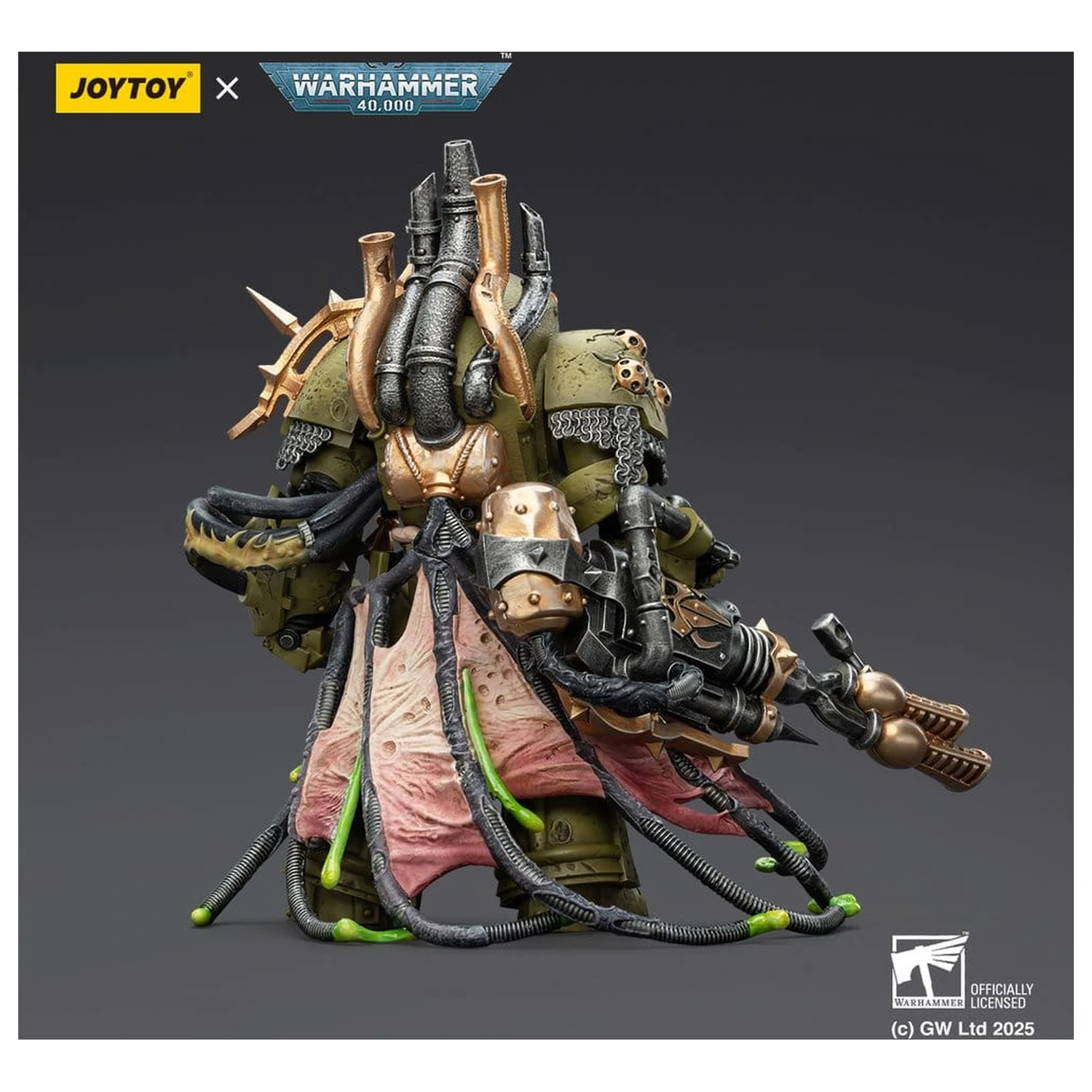 Warhammer 40,000 Figurina de actiune Death Guard Lord of Virulence cu Power Fist si Twin Plague Spewer 14 cm poza produsului