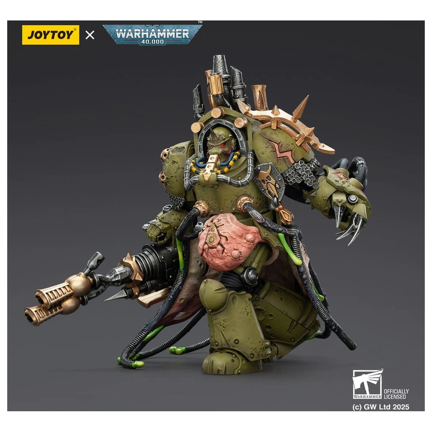 Warhammer 40,000 Figurina de actiune Death Guard Lord of Virulence cu Power Fist si Twin Plague Spewer 14 cm poza produsului