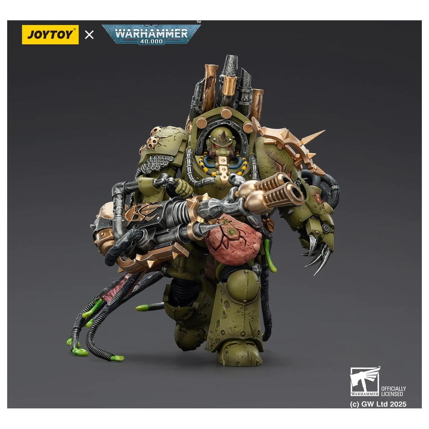 Warhammer 40,000 Figurina de actiune Death Guard Lord of Virulence cu Power Fist si Twin Plague Spewer 14 cm poza produsului