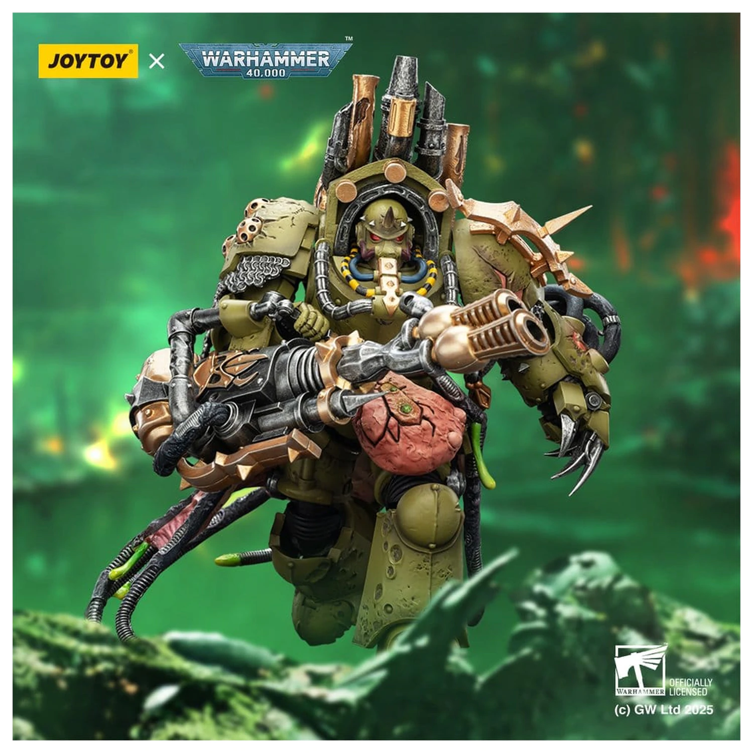 Warhammer 40,000 Figurina de actiune Death Guard Lord of Virulence cu Power Fist si Twin Plague Spewer 14 cm poza produsului