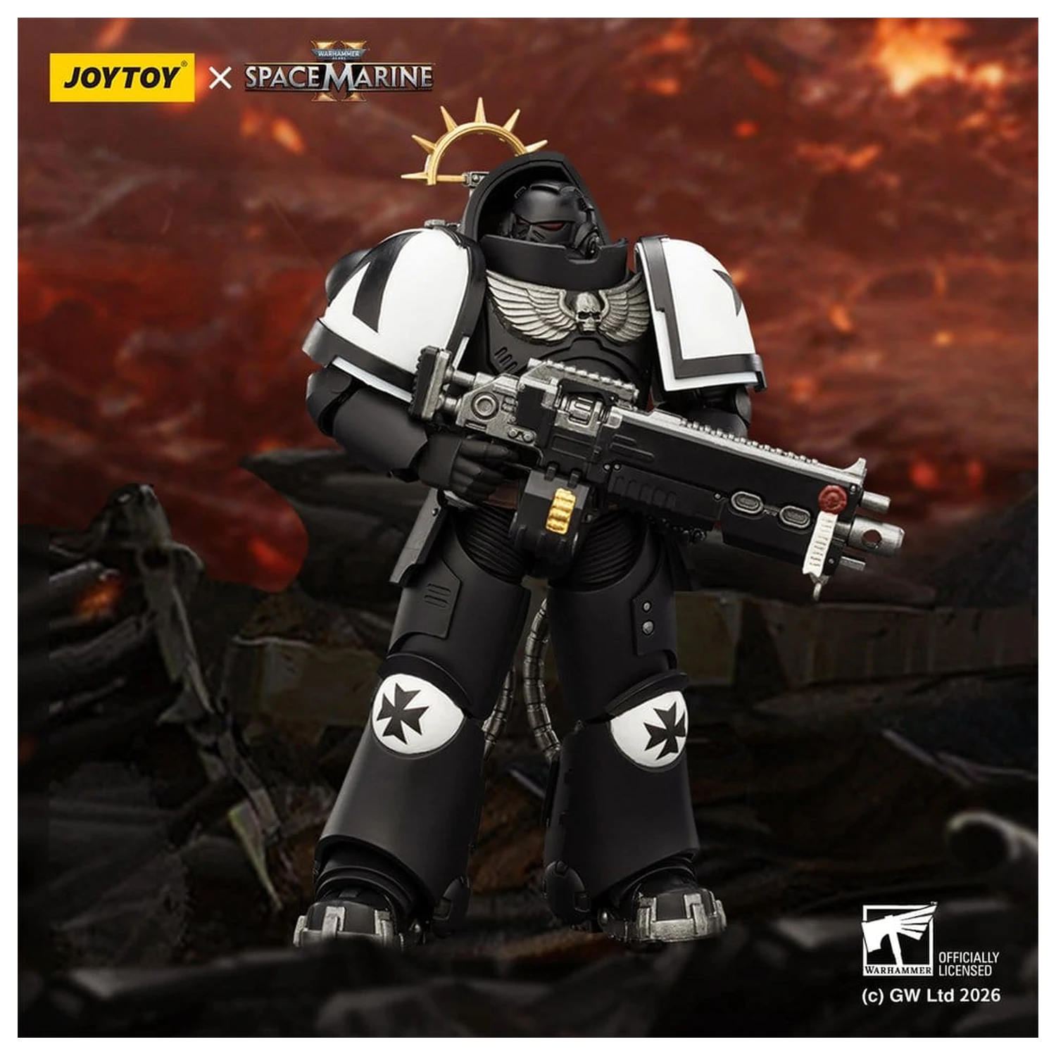Warhammer 40,000 Action Figure Game Edition Black Templars Heavy Intercessor 13 cm Figurina de actiune Editia de joc Black Templars Heavy Intercessor 13 cm poza produsului