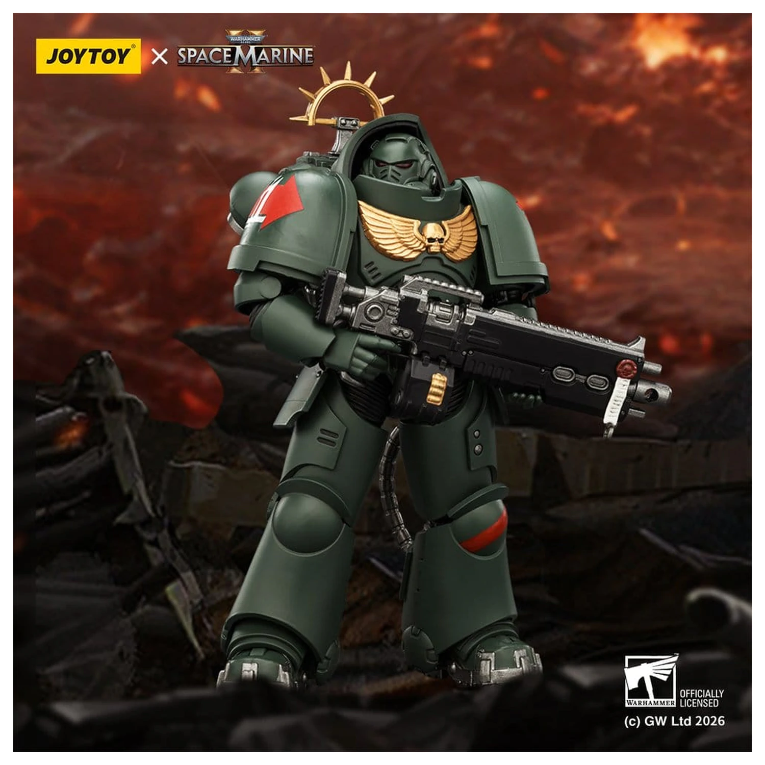 Warhammer 40,000 Action Figure Game Edition Dark Angels Heavy Intercessor 13 cm poza produsului