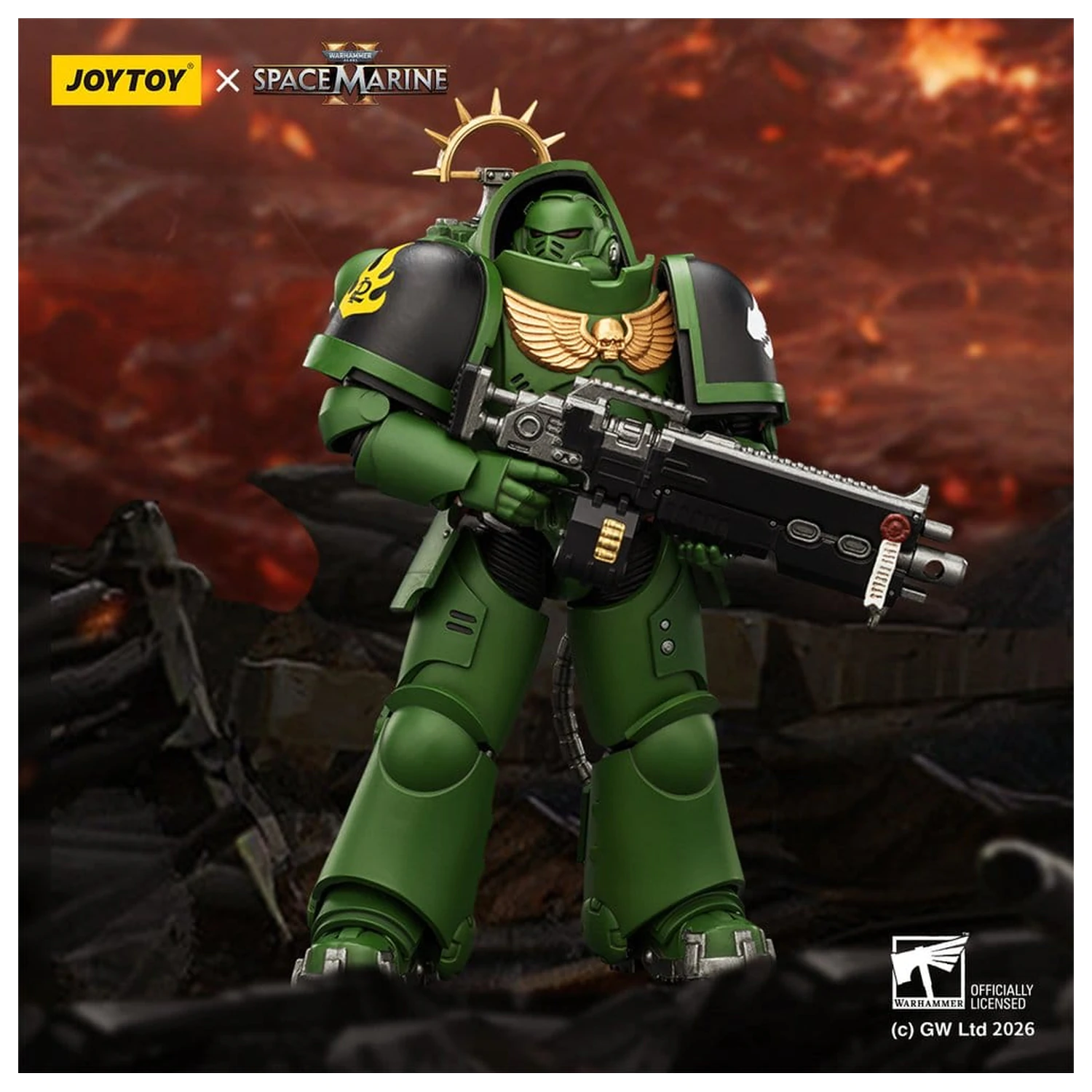 Warhammer 40,000 Figurina de actiune Game Edition Salamanders Heavy Intercessor 13 cm poza produsului