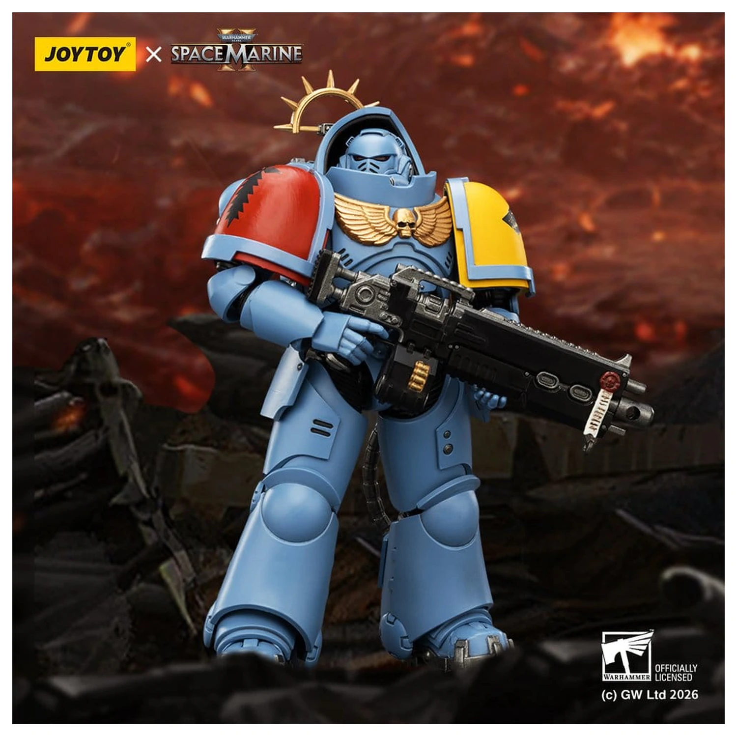 Warhammer 40,000 Figurina de actiune Game Edition Space Wolves Heavy Intercessor 13 cm poza produsului