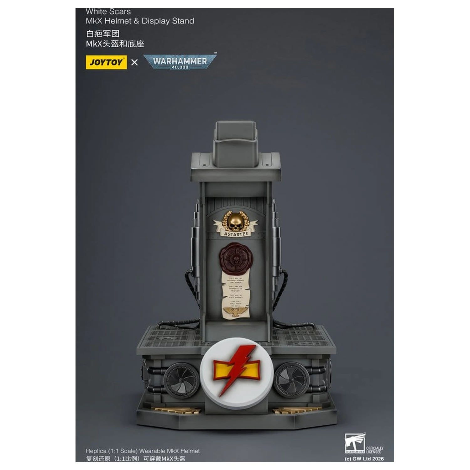 Warhammer 40,000 Casca cu Suport de Afisare White Scars MkX 44 cm poza produsului