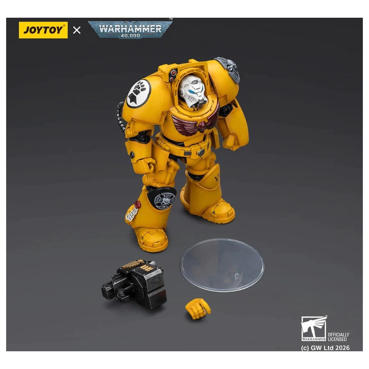 Warhammer 40,000 Figurina de actiune Imperial Fists Terminator 2 cu Power Fist si Storm Bolter 14 cm poza produsului