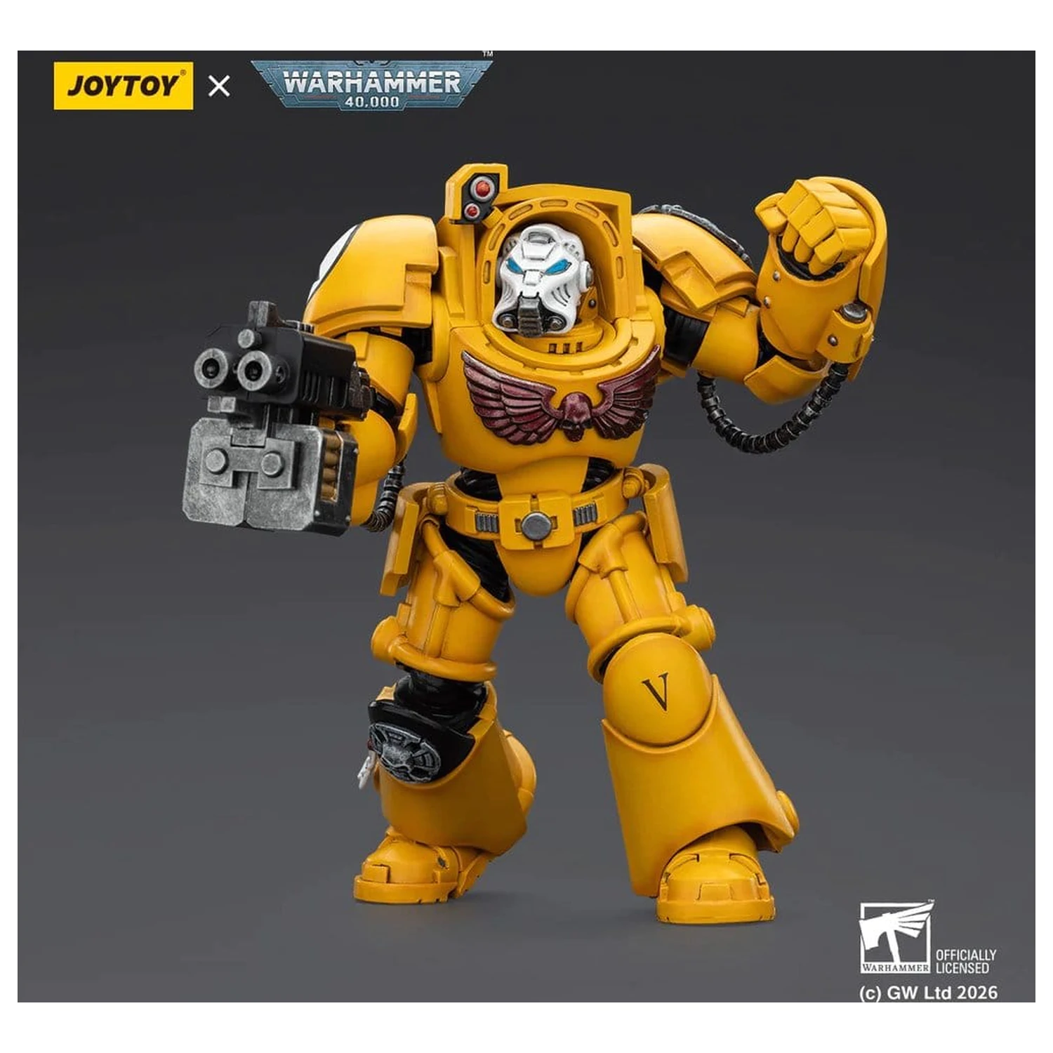 Warhammer 40,000 Figurina de actiune Imperial Fists Terminator 2 cu Power Fist si Storm Bolter 14 cm poza produsului