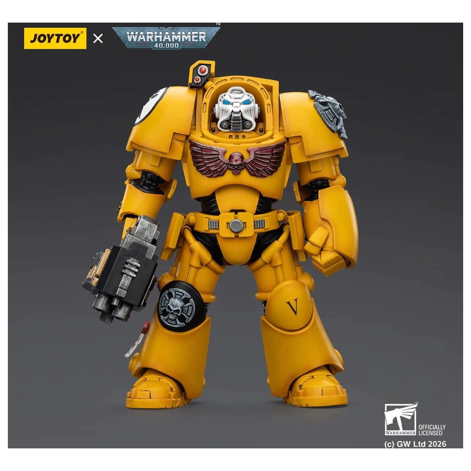 Warhammer 40,000 Figurina de actiune Imperial Fists Terminator 2 cu Power Fist si Storm Bolter 14 cm poza produsului