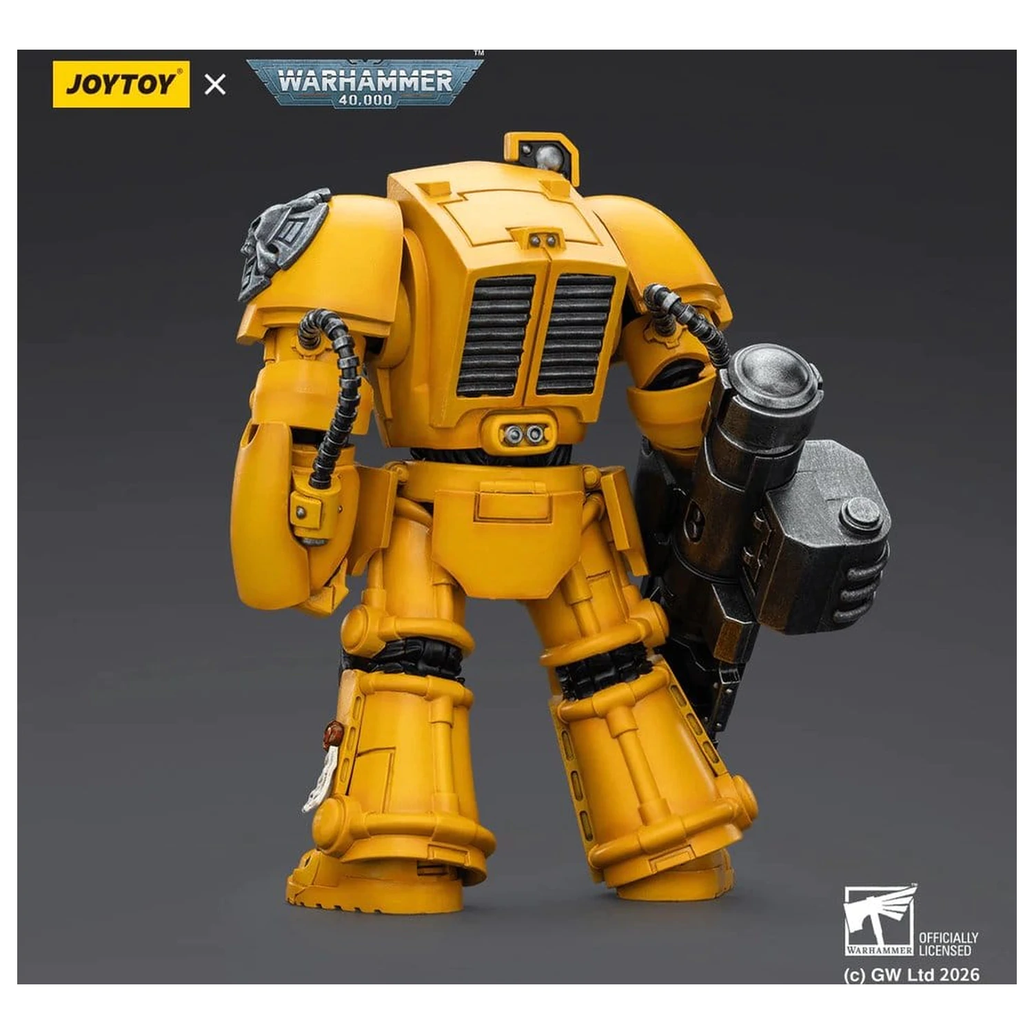 Warhammer 40,000 Action Figure Imperial Fists Terminator 3 cu Power Fist si Assault Cannon 14 cm poza produsului