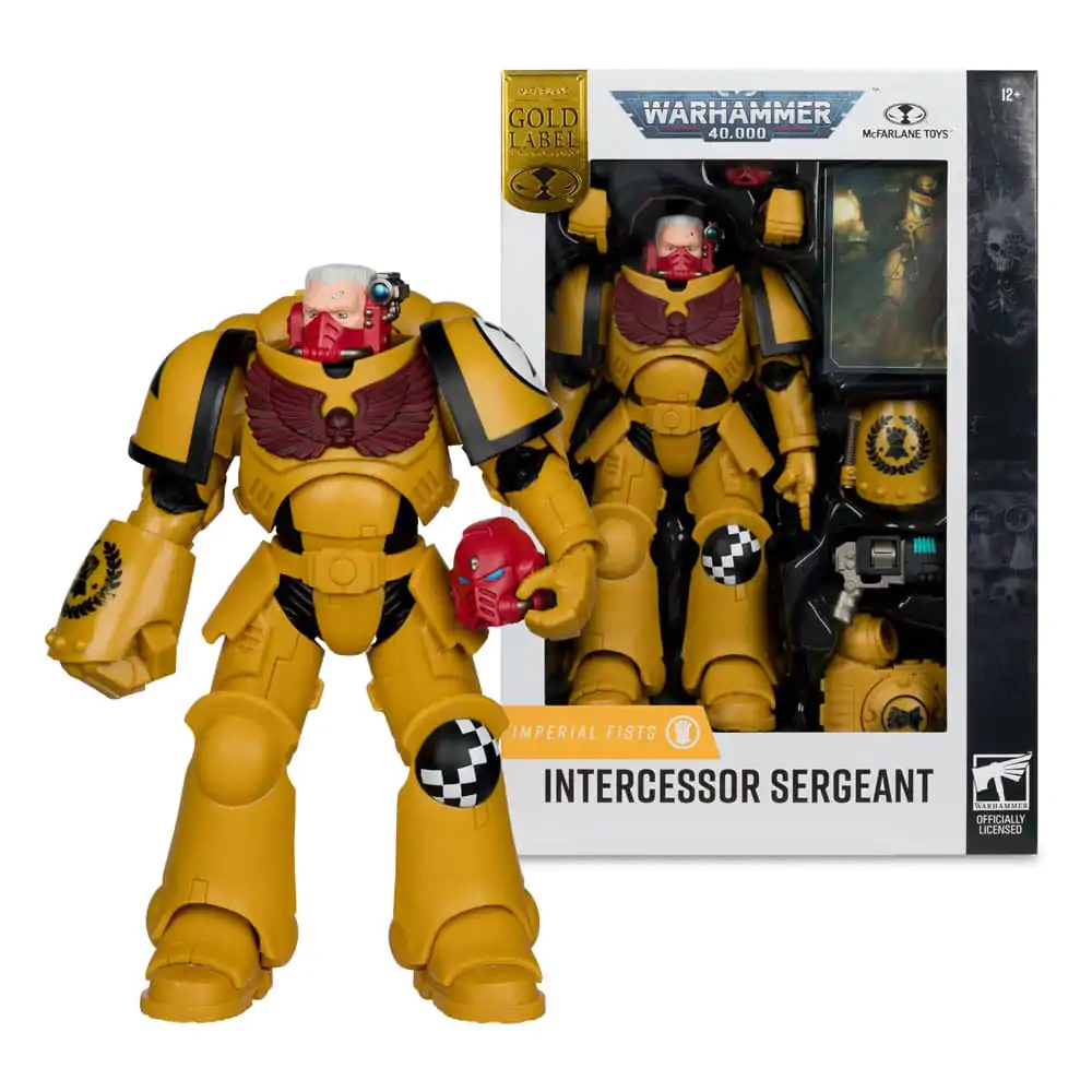 Warhammer 40,000 Figurina de actiune Intercessor Sergeant (Imperial Fist) (Gold Label) 18 cm poza produsului