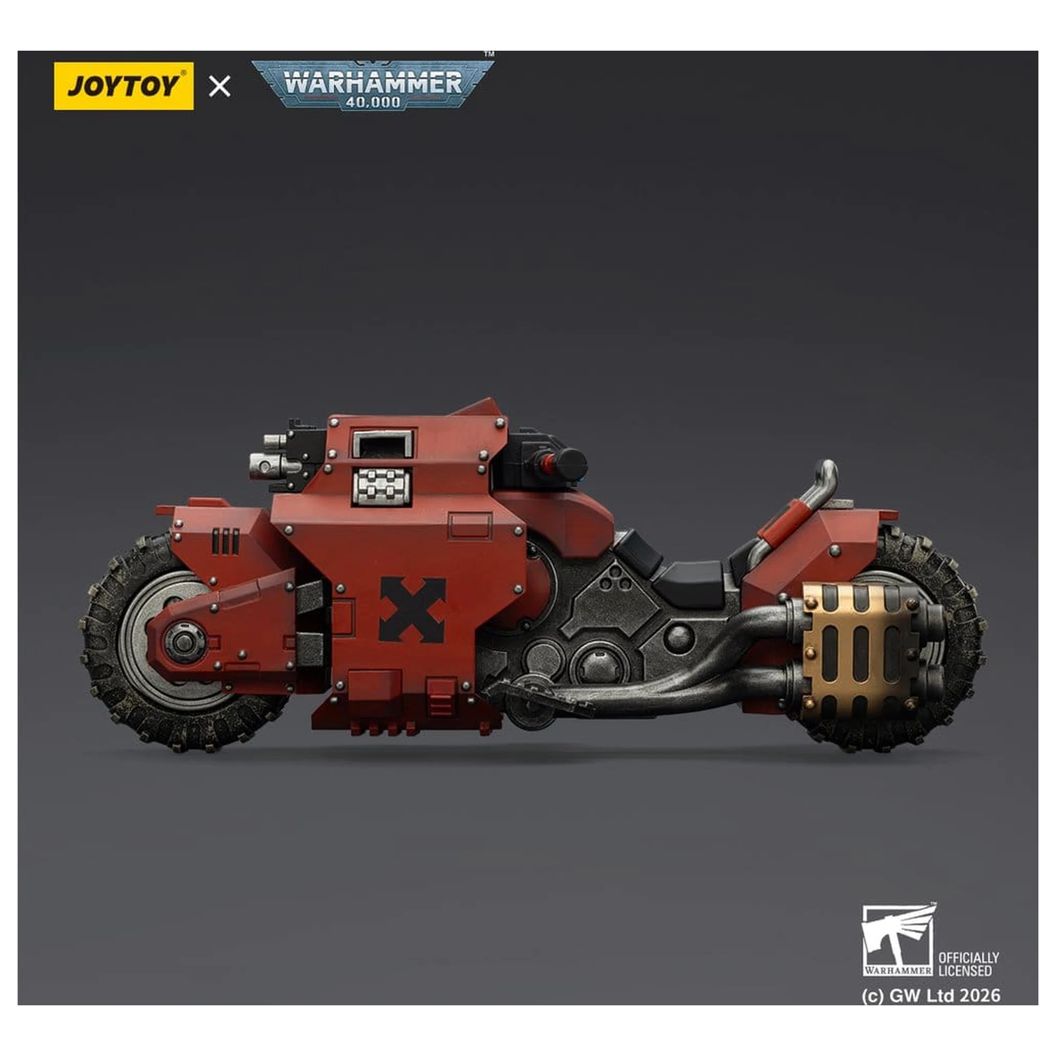 Warhammer 40,000 Raider-pattern Combat Bike Blood Angels cu puști bolter cu legătură dublă 22 cm poza produsului