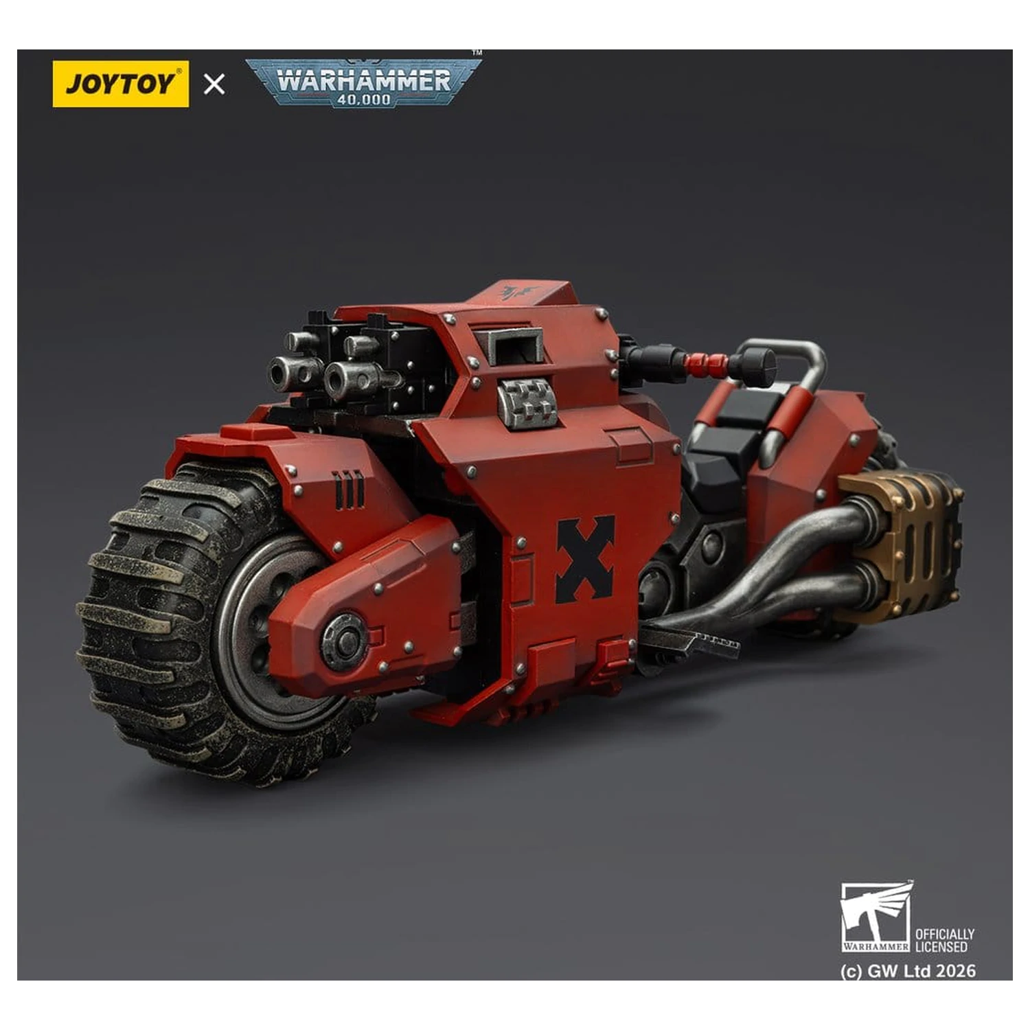 Warhammer 40,000 Raider-pattern Combat Bike Blood Angels cu puști bolter cu legătură dublă 22 cm poza produsului