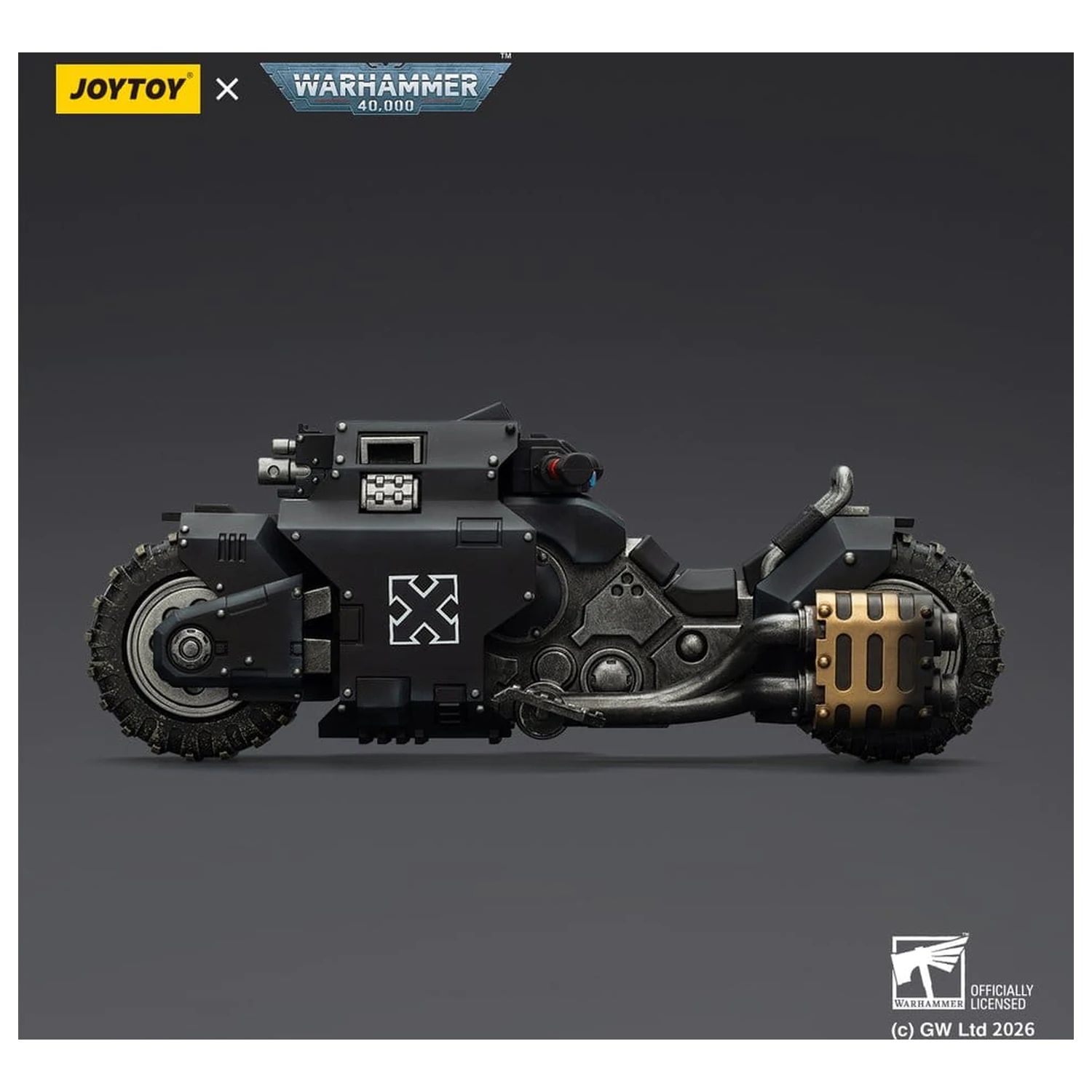 Warhammer 40,000 Raider-pattern Combat Bike Raven Guard with twin-linked bolt rifles 22 cm poza produsului