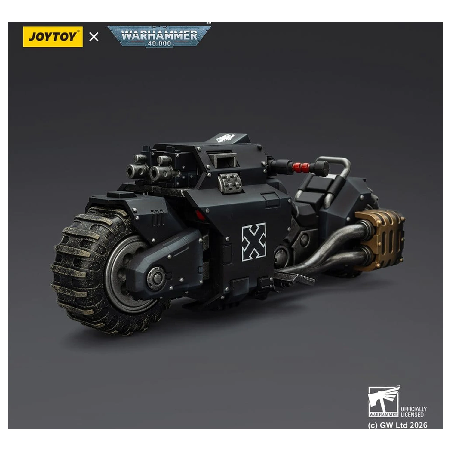 Warhammer 40,000 Raider-pattern Combat Bike Raven Guard with twin-linked bolt rifles 22 cm poza produsului