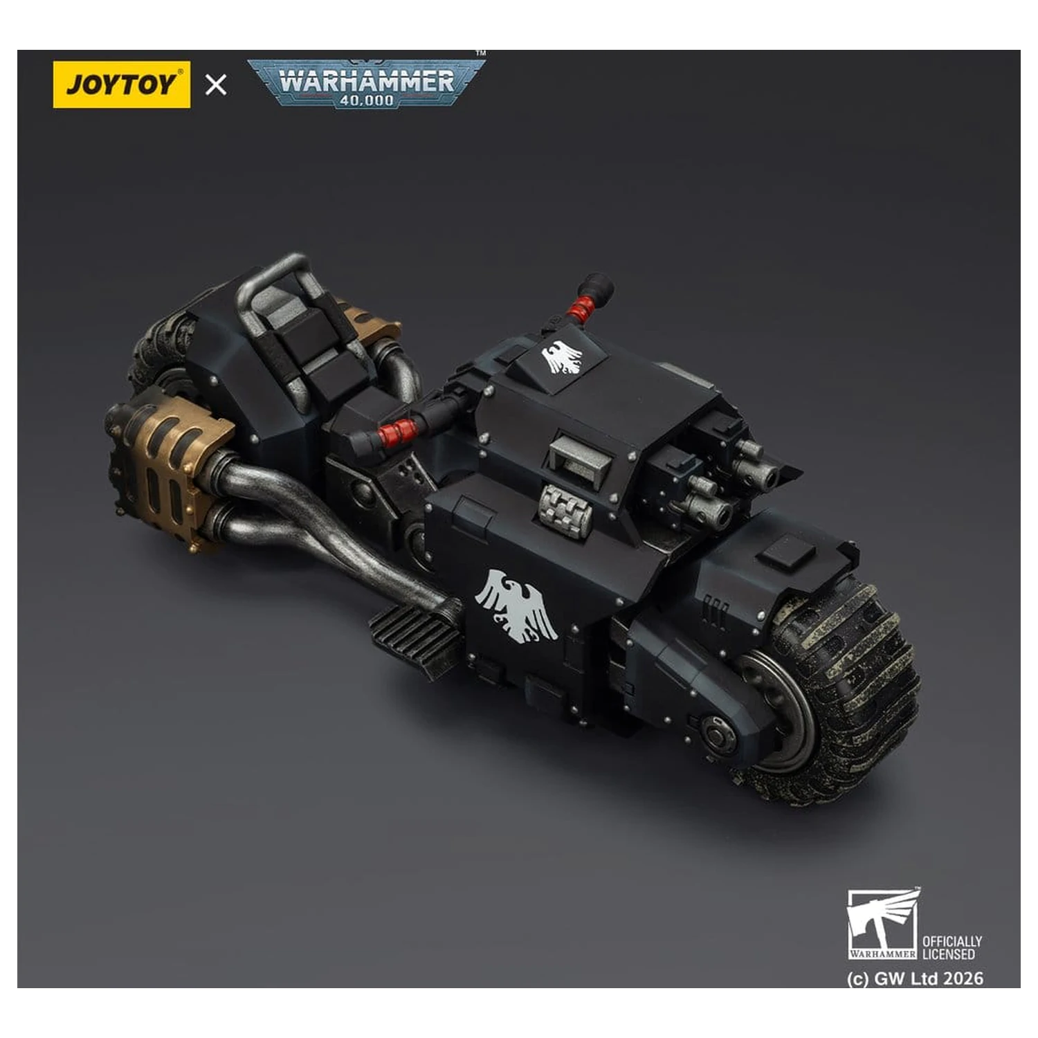 Warhammer 40,000 Raider-pattern Combat Bike Raven Guard with twin-linked bolt rifles 22 cm poza produsului