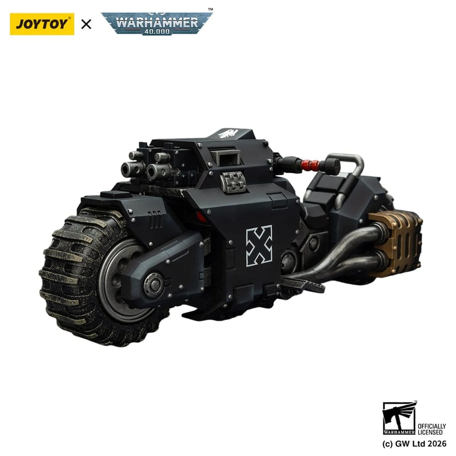 Warhammer 40,000 Raider-pattern Combat Bike Raven Guard with twin-linked bolt rifles 22 cm poza produsului