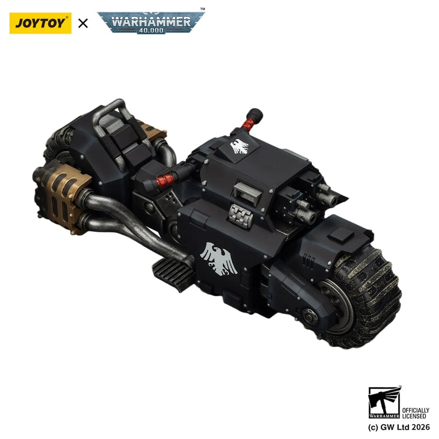 Warhammer 40,000 Raider-pattern Combat Bike Raven Guard with twin-linked bolt rifles 22 cm poza produsului
