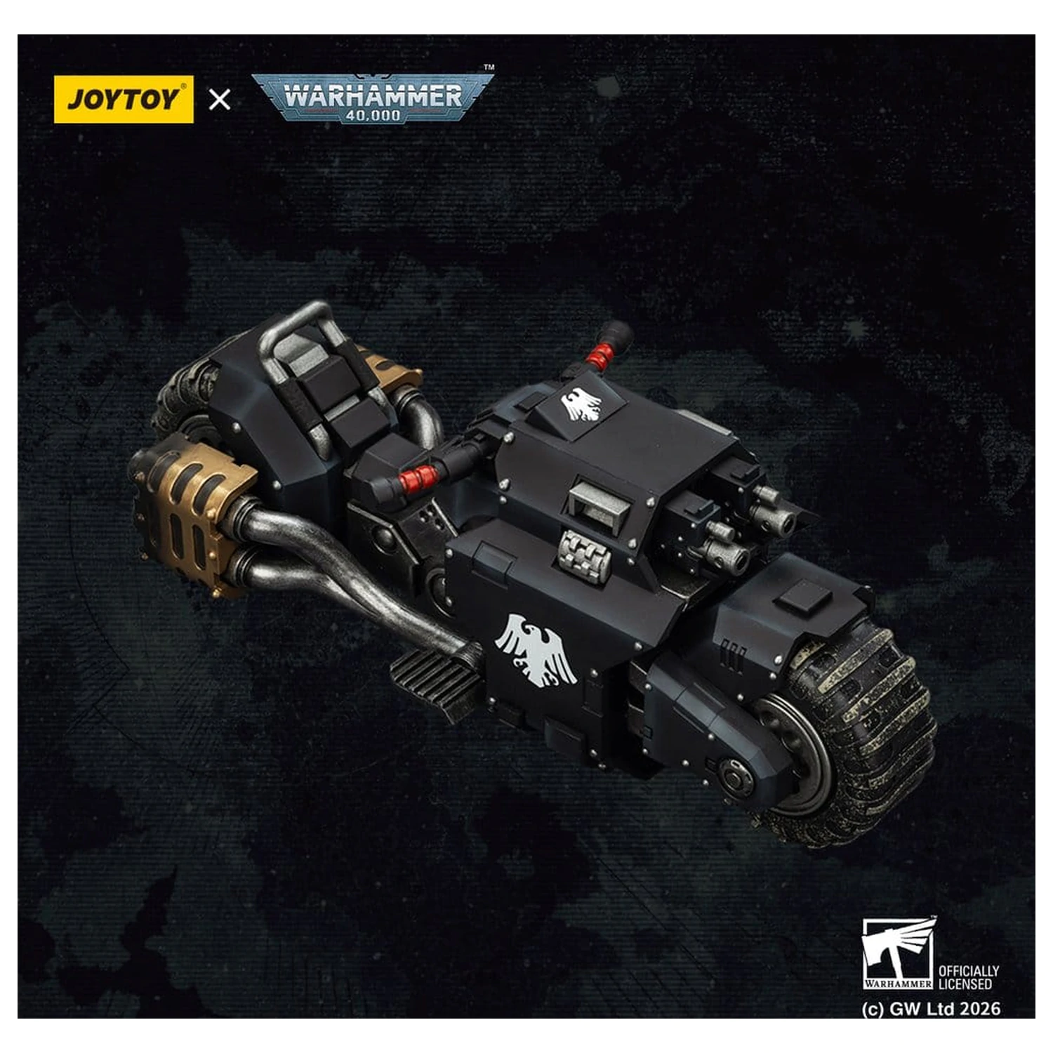 Warhammer 40,000 Raider-pattern Combat Bike Raven Guard with twin-linked bolt rifles 22 cm poza produsului