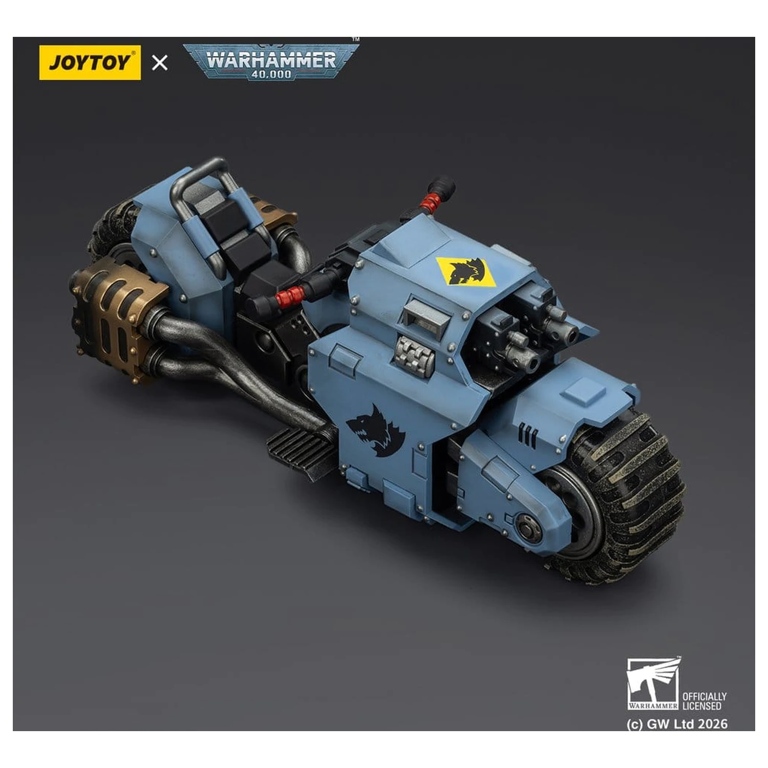 Warhammer 40,000 Raider-pattern Combat Bike Space Wolves cu pusti bolt gemene 22 cm poza produsului