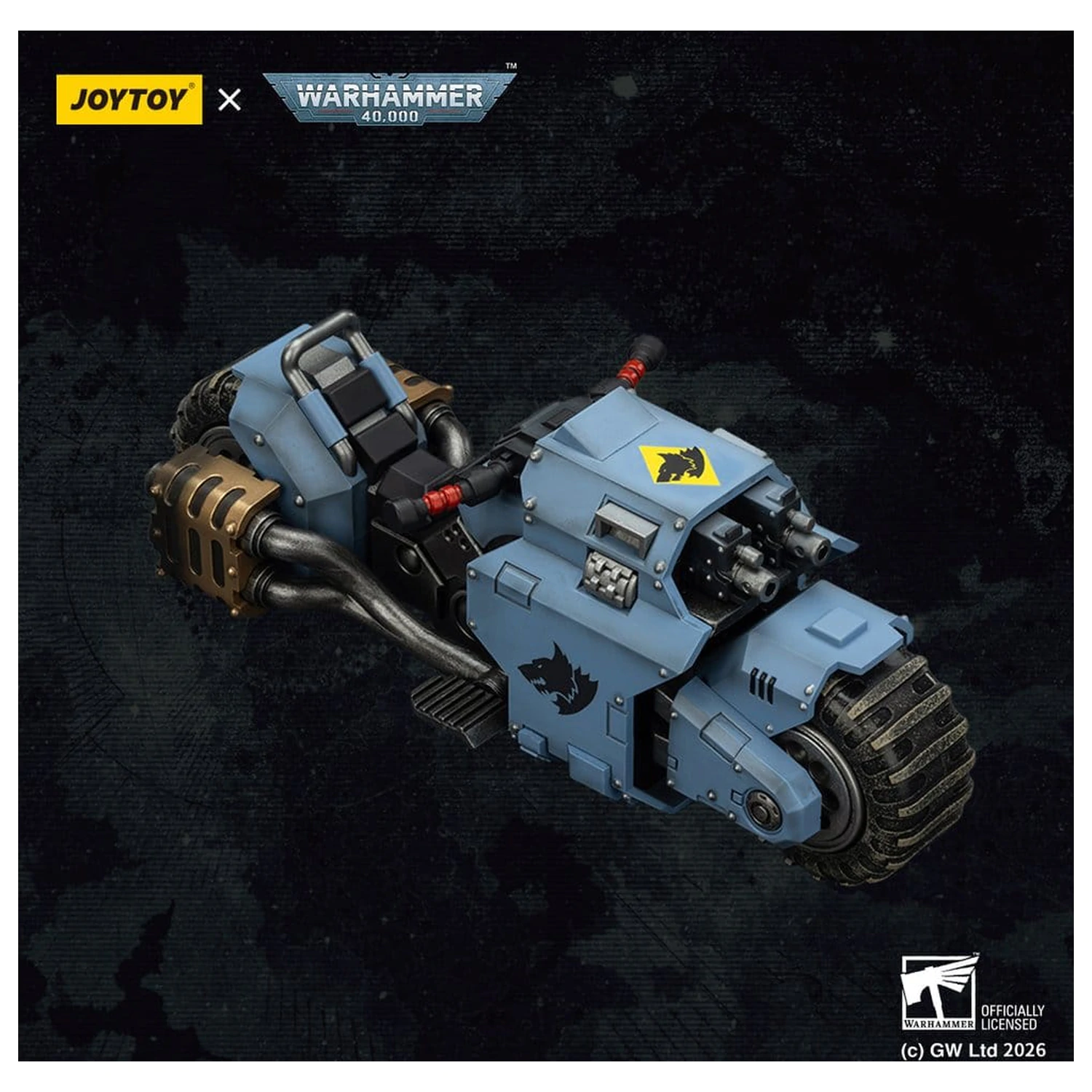 Warhammer 40,000 Raider-pattern Combat Bike Space Wolves cu pusti bolt gemene 22 cm poza produsului