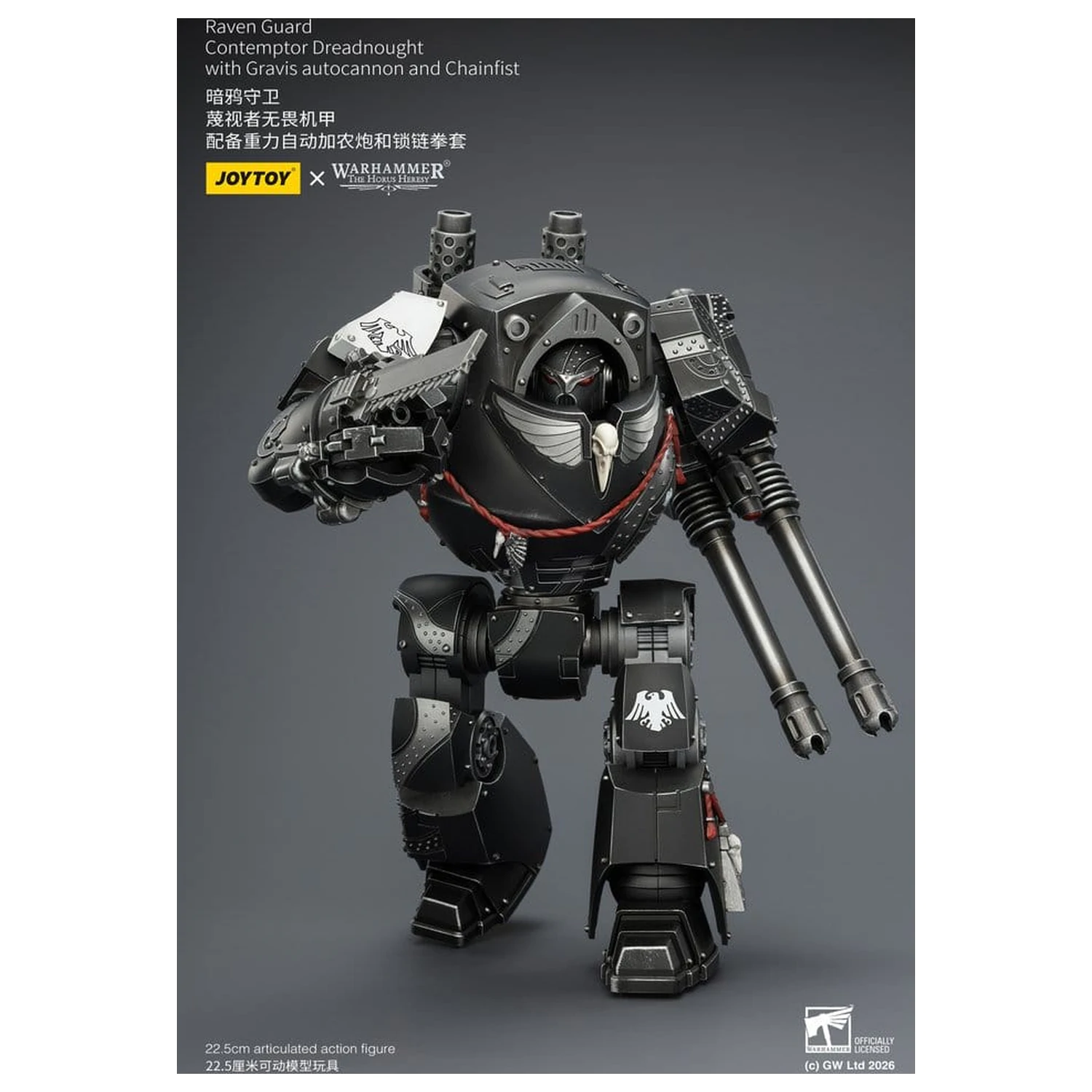 Warhammer 40,000 Figurina de actiune Raven Guard Contemptor Dreadnought 23 cm poza produsului