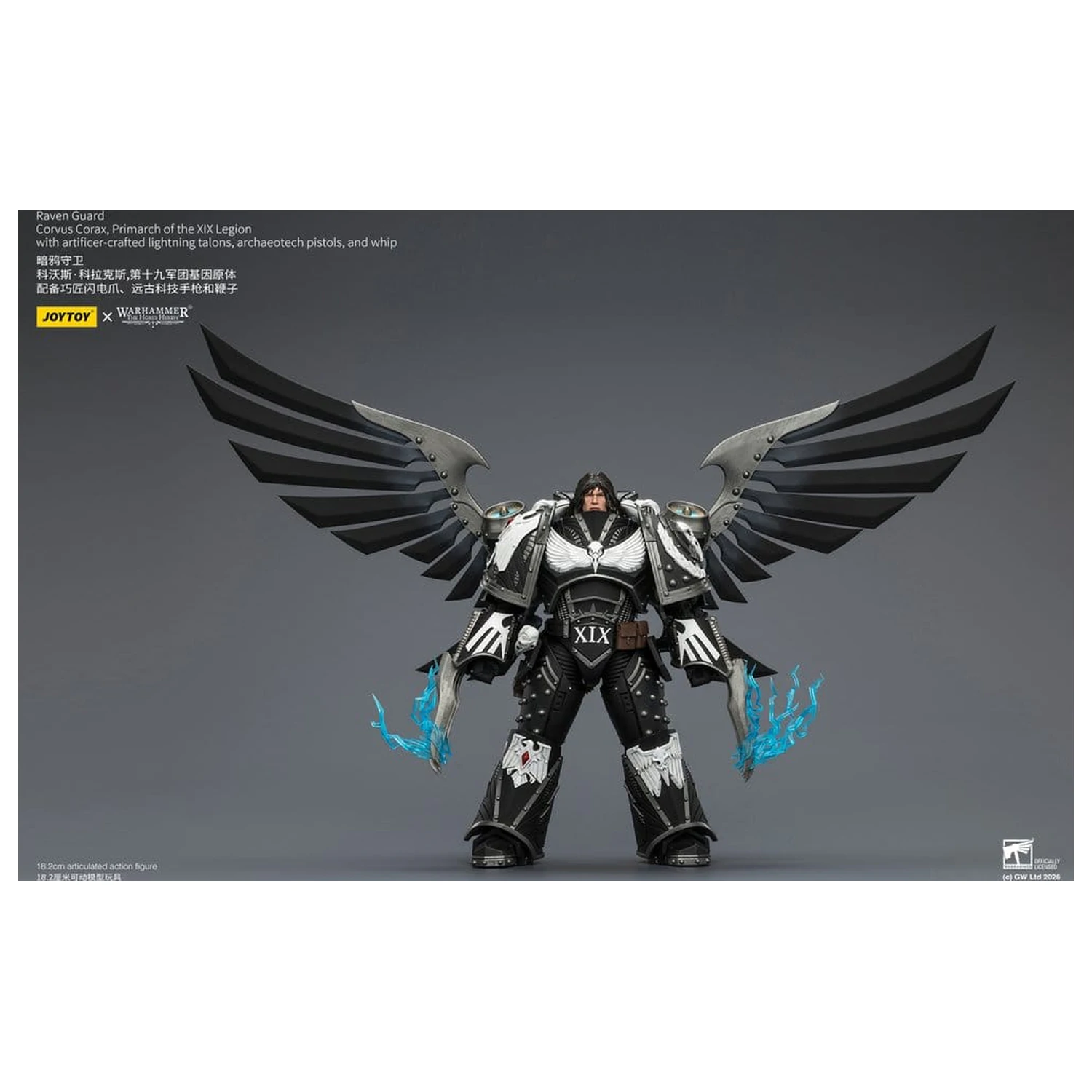 Warhammer 40,000 Action Figure Raven Guard Corvus Corax, Primarch of the XIX Legion 18 cm poza produsului