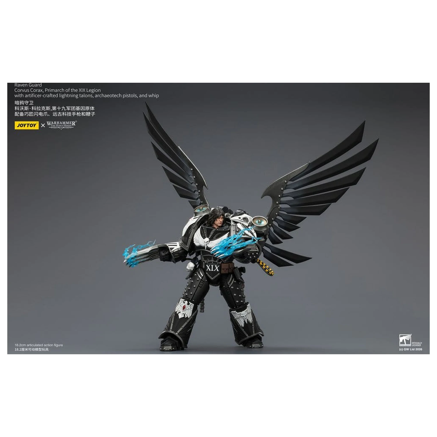 Warhammer 40,000 Action Figure Raven Guard Corvus Corax, Primarch of the XIX Legion 18 cm poza produsului