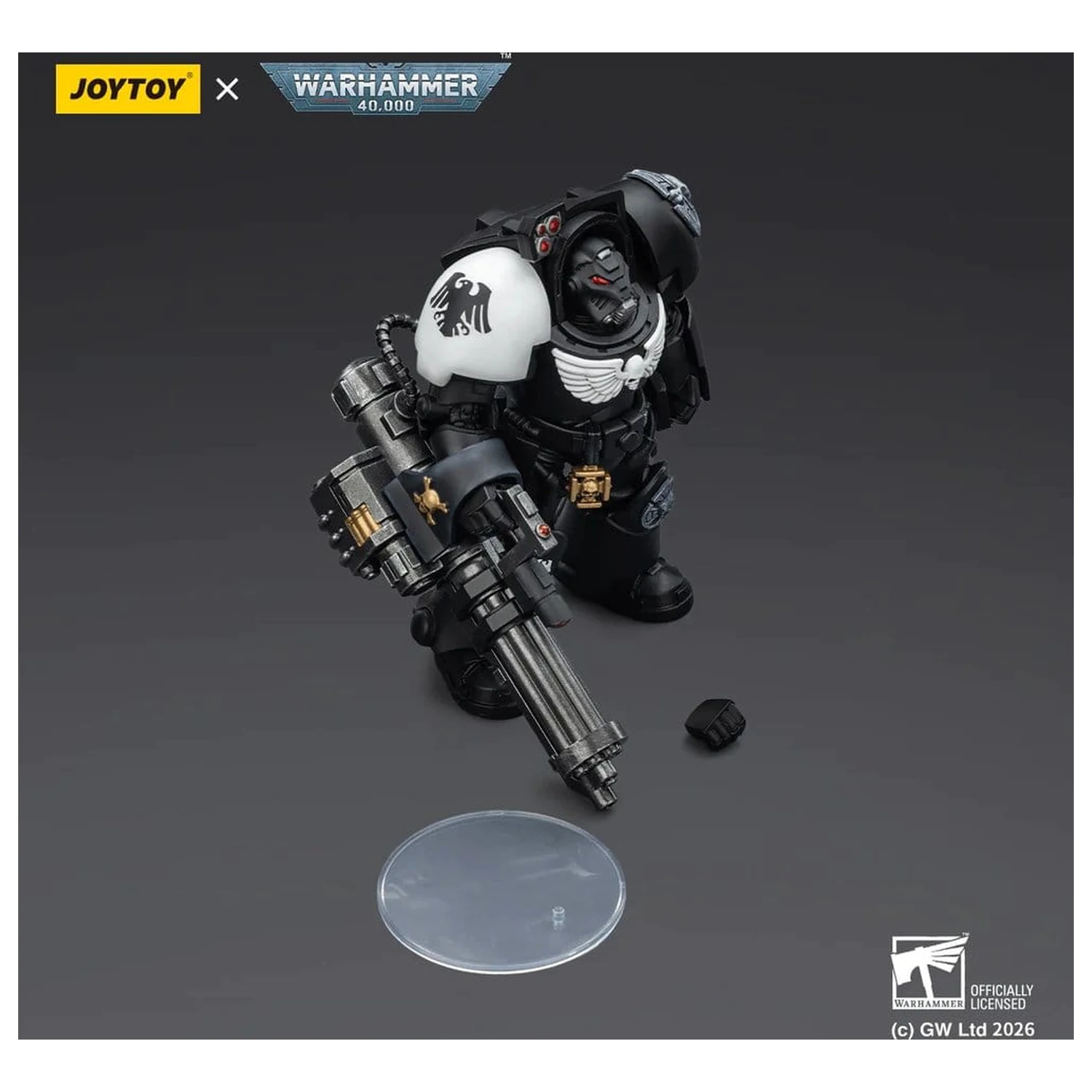 Warhammer 40,000 Figurina Raven Guard Terminator 3 with Power Fist and Assault Cannon 14 cm poza produsului