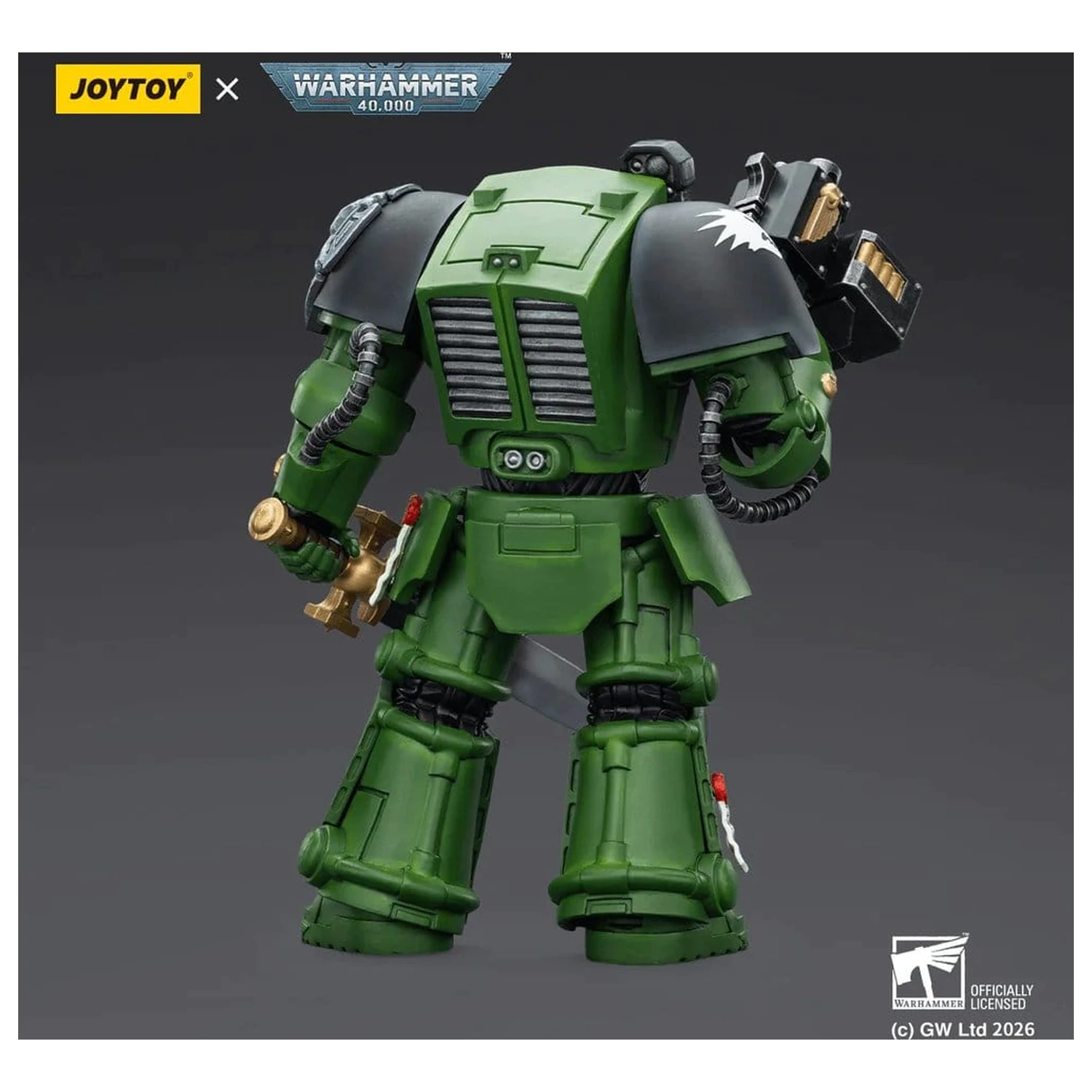 Warhammer 40,000 Figurina de actiune Salamanders Terminator 1 cu Sabie Energetica si Storm Bolter 14 cm poza produsului