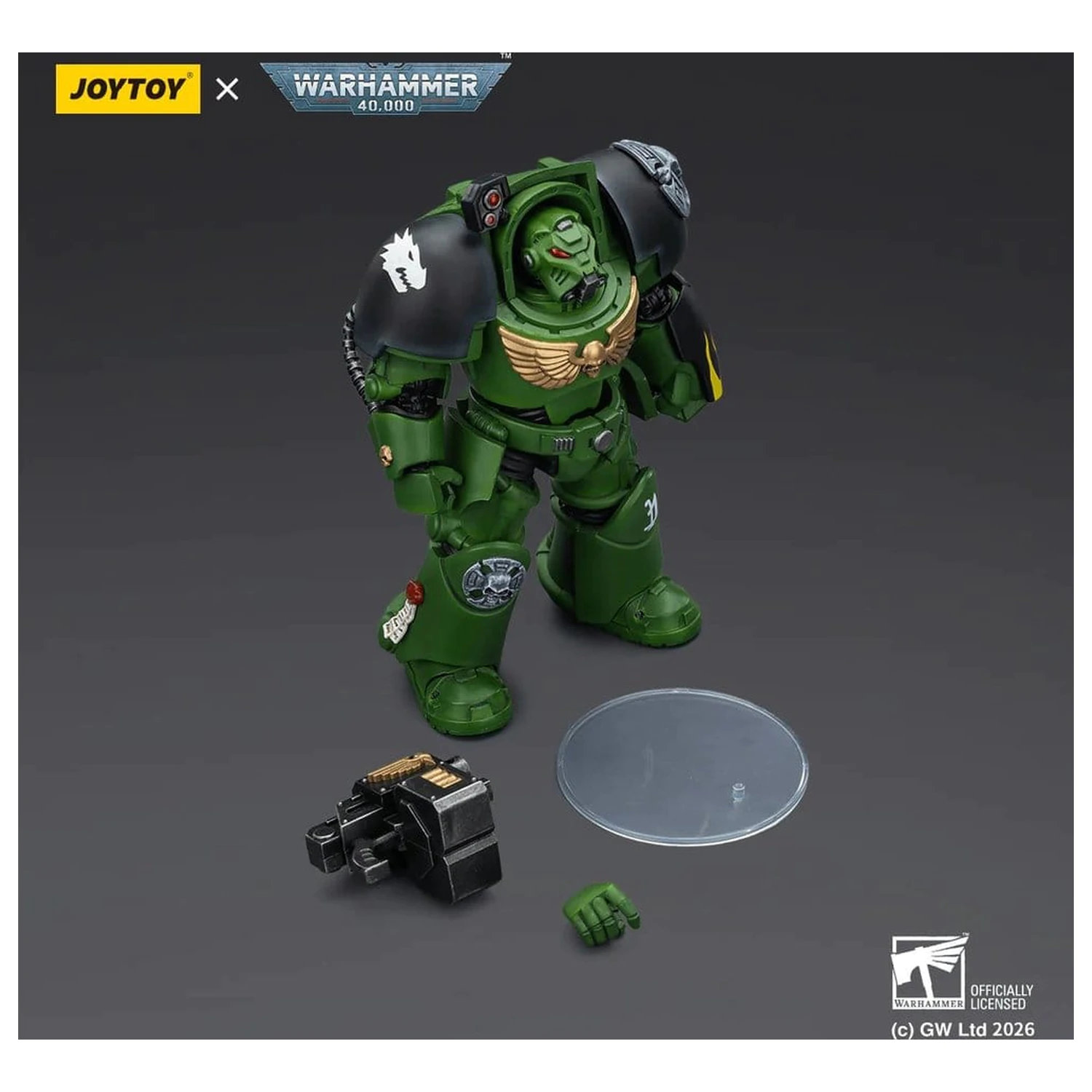 Warhammer 40,000 Action Figure Salamanders Terminator 2 cu Power Fist si Storm Bolter 14 cm poza produsului
