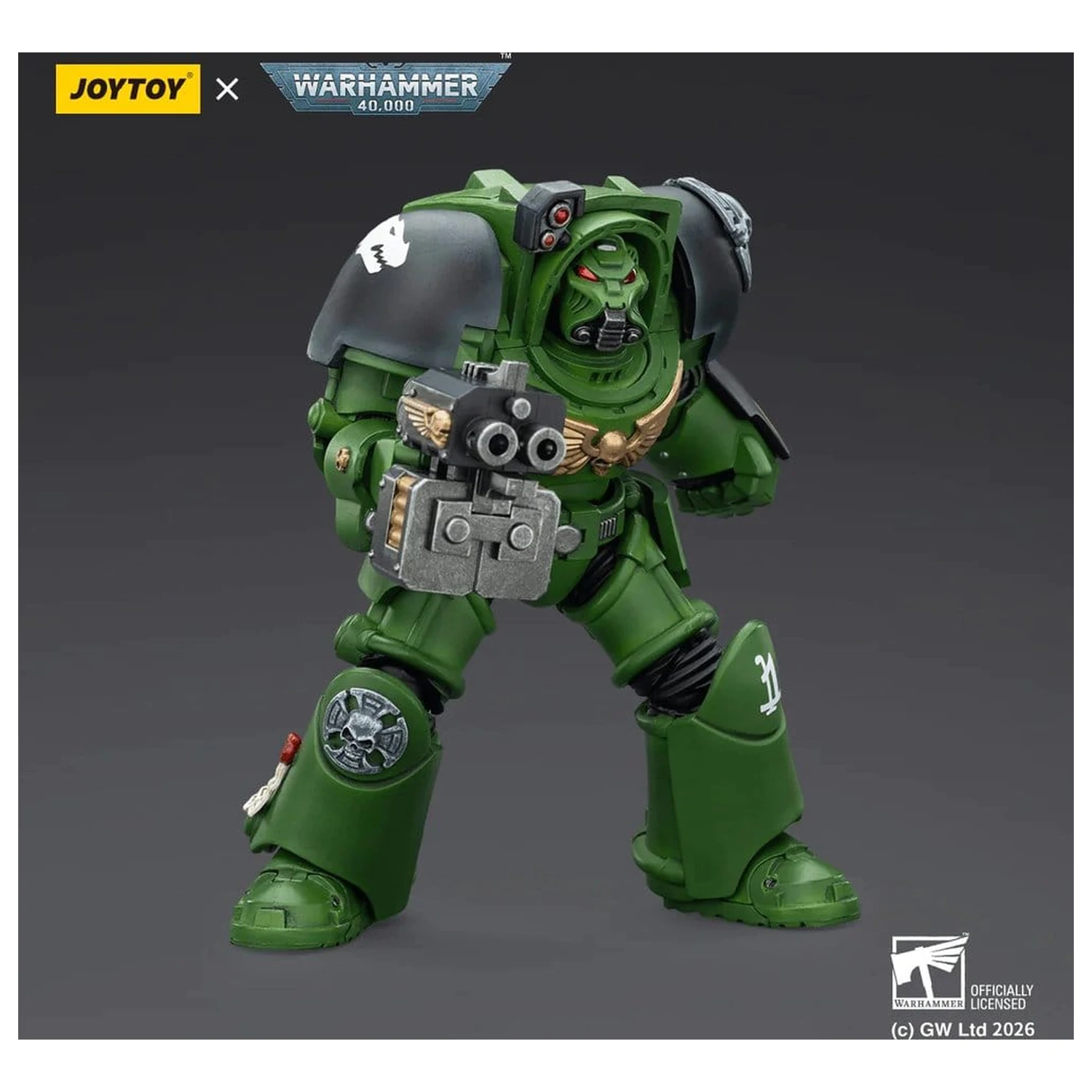 Warhammer 40,000 Action Figure Salamanders Terminator 2 cu Power Fist si Storm Bolter 14 cm poza produsului