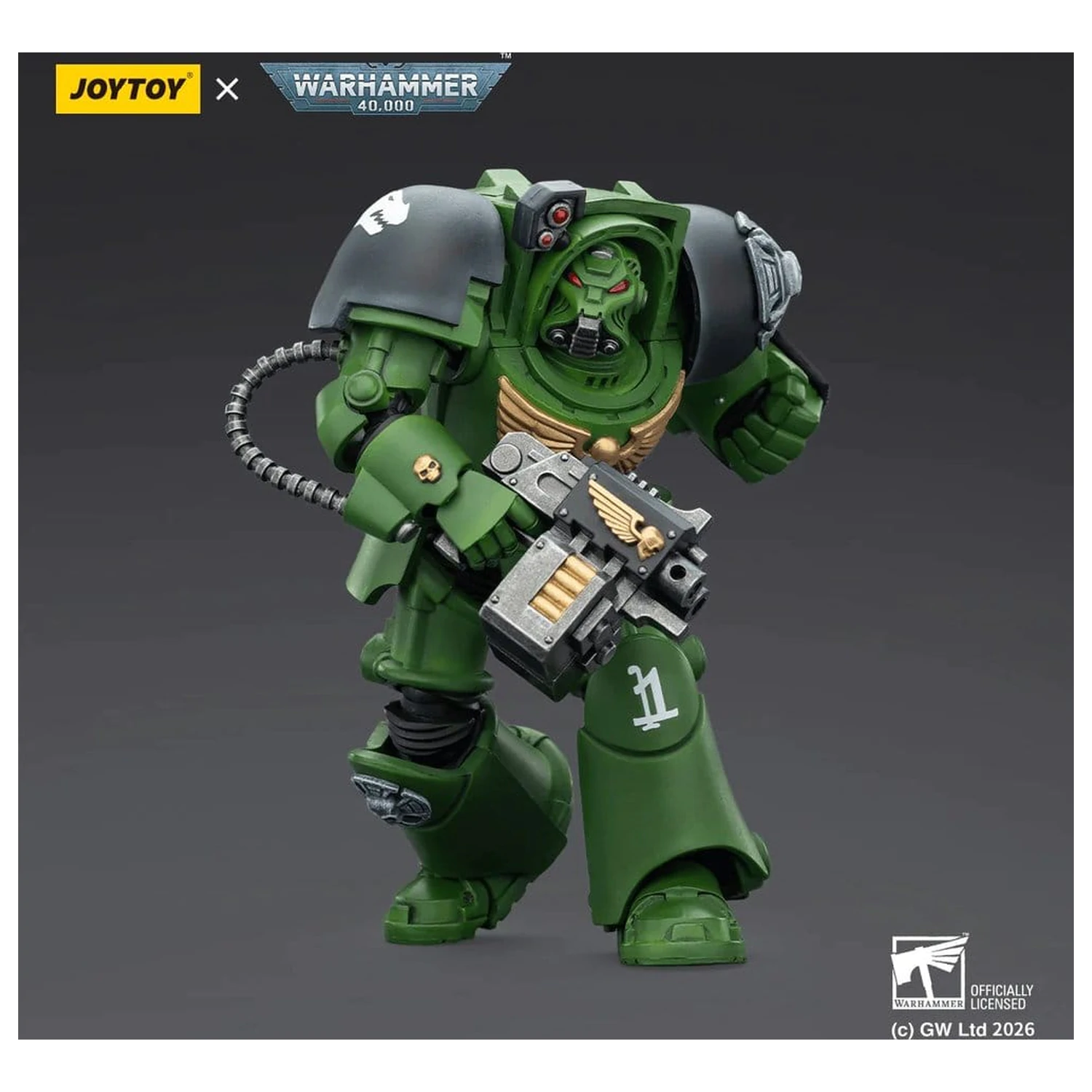 Warhammer 40,000 Action Figure Salamanders Terminator 2 cu Power Fist si Storm Bolter 14 cm poza produsului