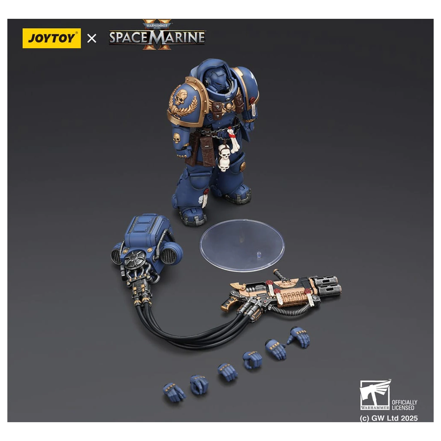 Warhammer 40,000: Space Marine 2 figurina de acțiune Ultramarines Heavy Artificer Armor with Relic Multi-Melta 13 cm poza produsului
