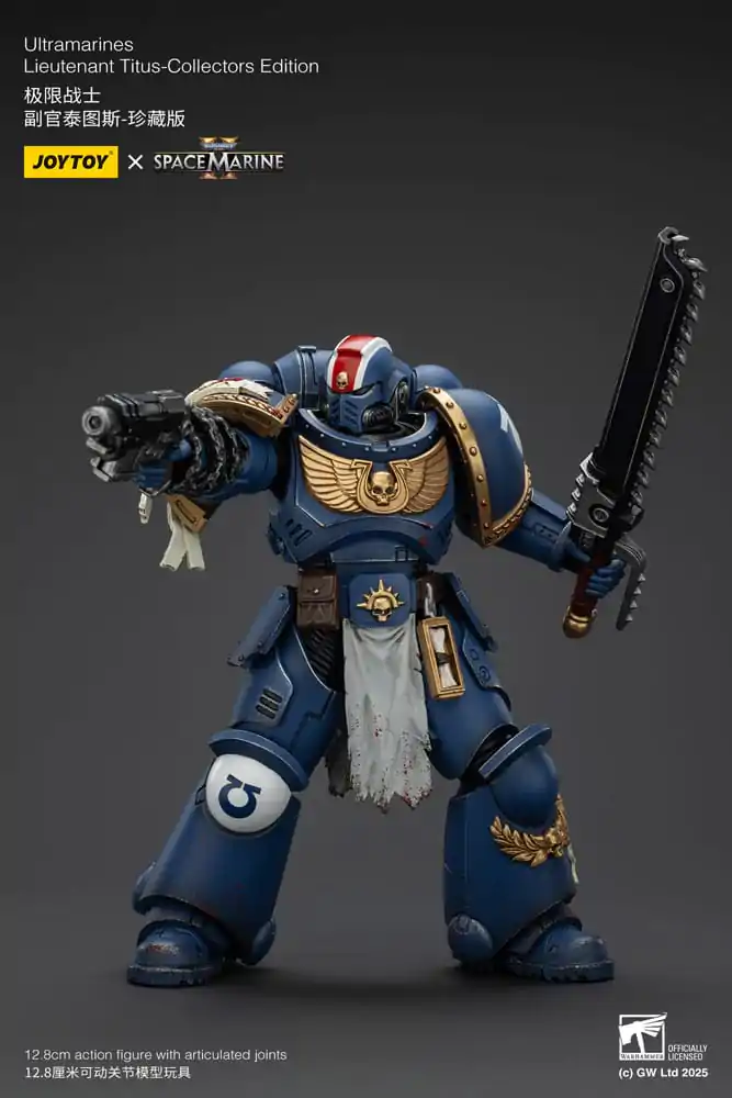 Warhammer 40,000: Space Marine 2 Figurină de Acțiune Ultramarines Lieutenant Titus Collectors Edition 13 cm poza produsului